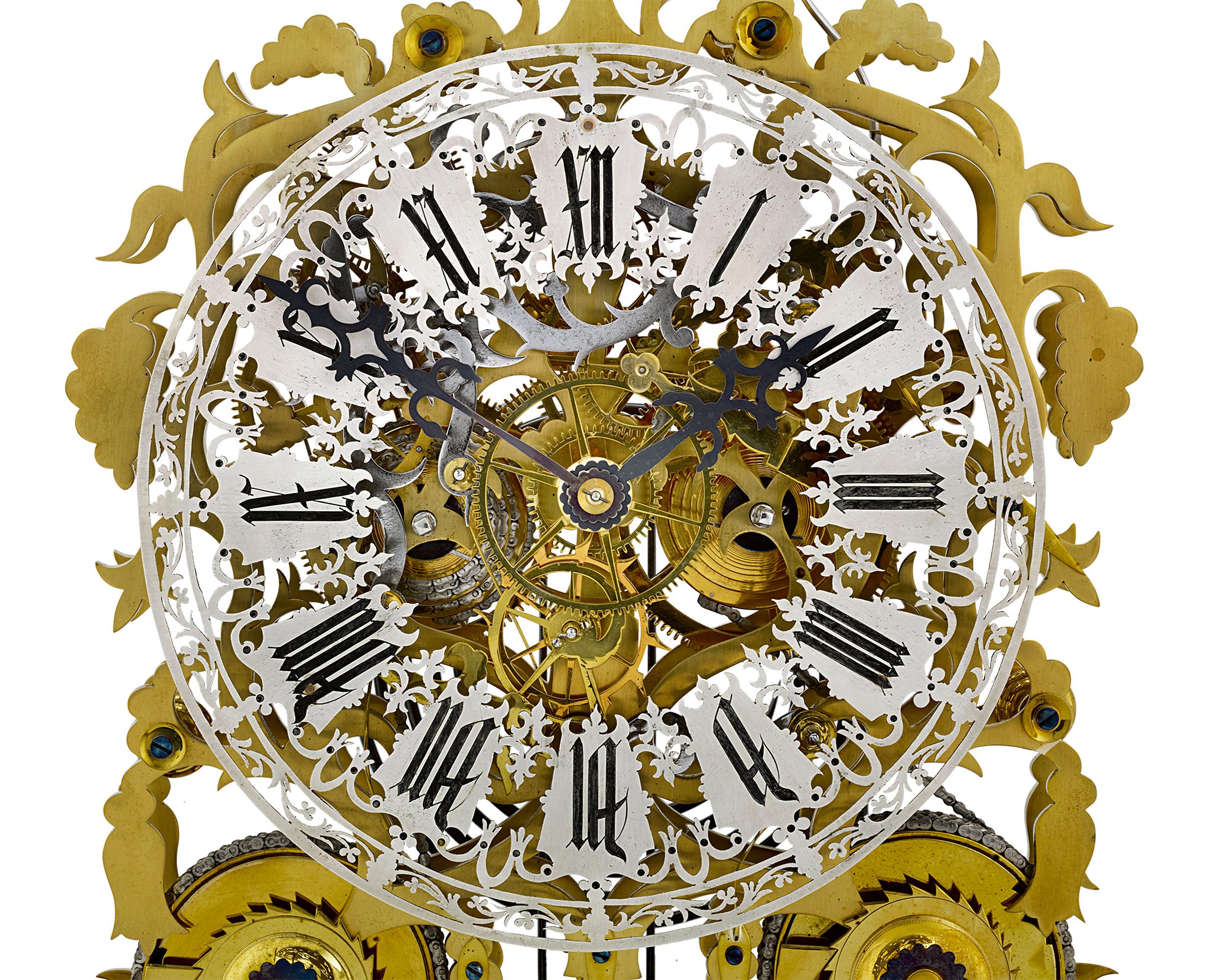 Royal Pavilion Skeleton Clock by Smith & Sons In Excellent Condition In New Orleans, LA