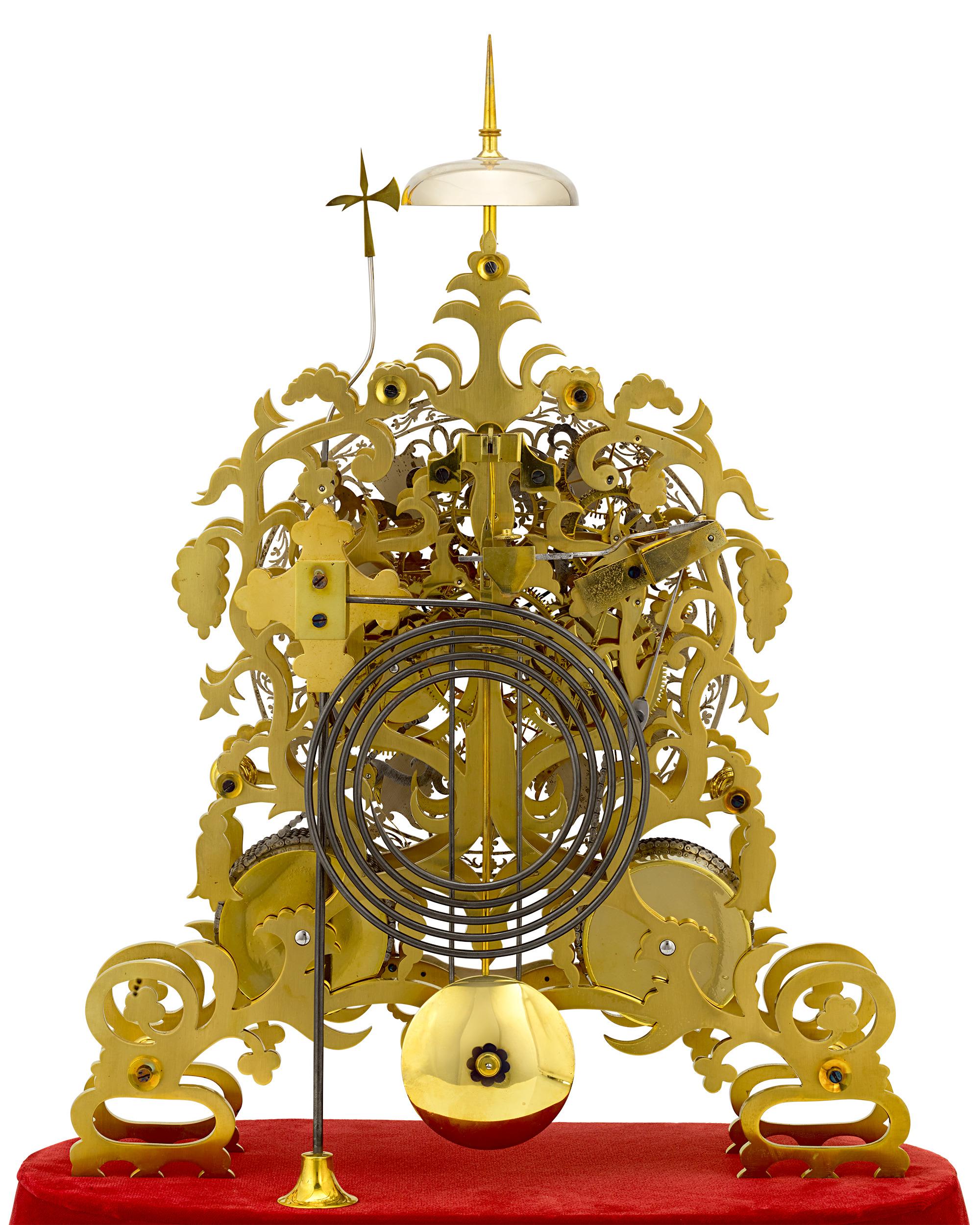 19th Century Royal Pavilion Skeleton Clock by Smith & Sons