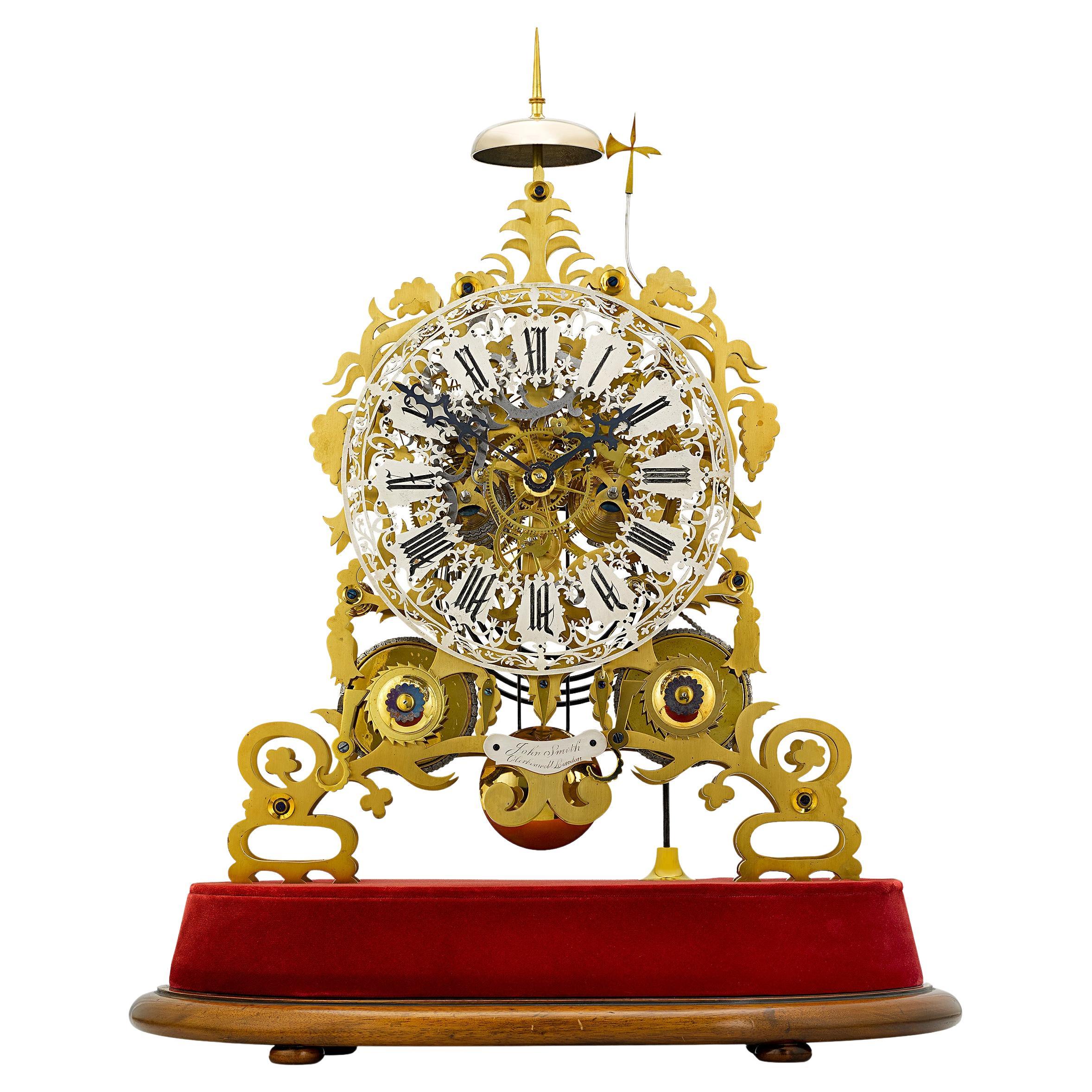 Royal Pavilion Skeleton Clock by Smith & Sons