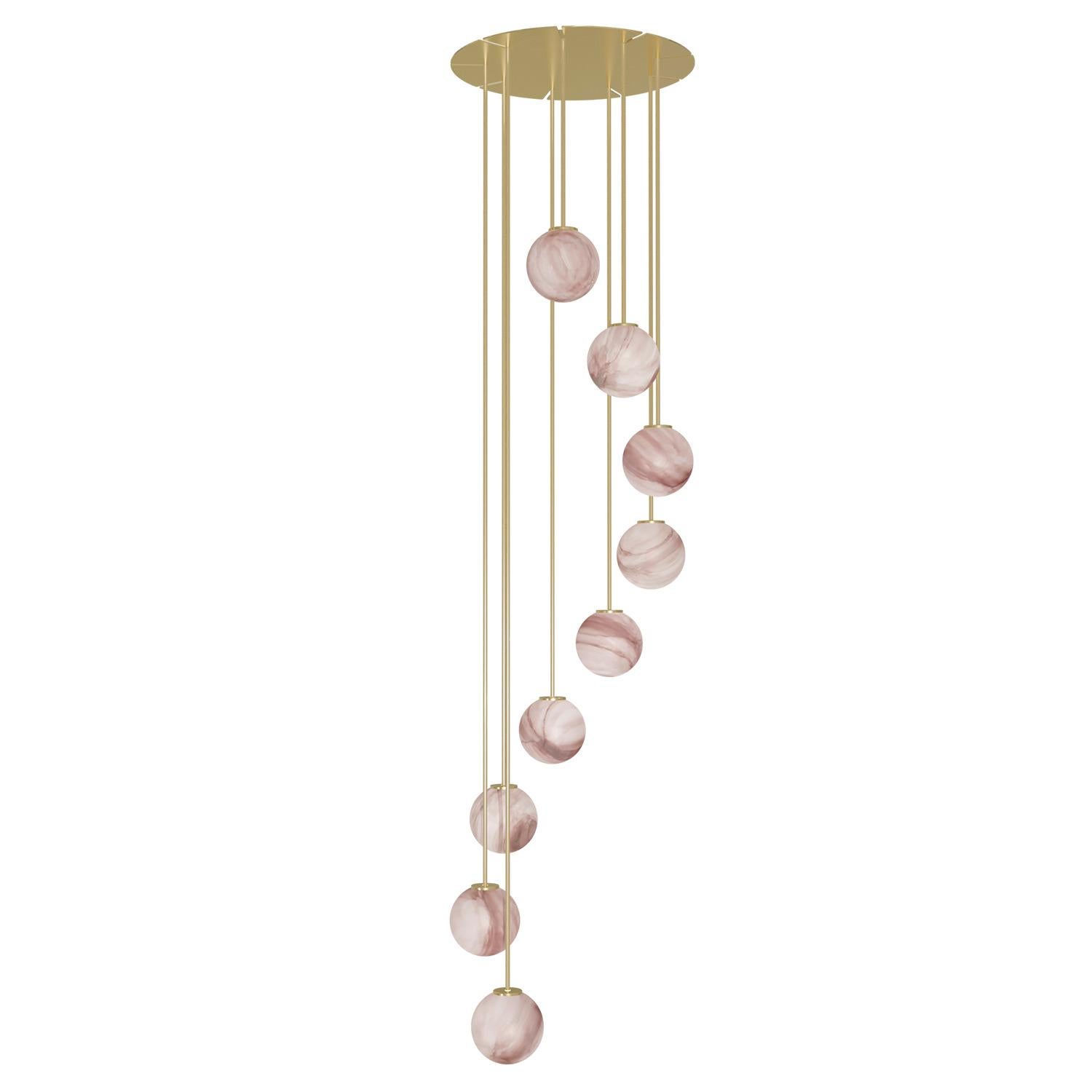 Postmoderno Lampadario a sospensione Royal a gocce circolari di Robin Lamps in vendita