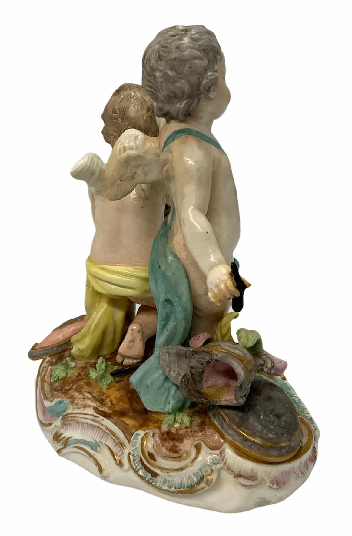 German Royal Porcelain or State’s Porcelain Manufactory 'KPM' Cherub’s Sculpture For Sale