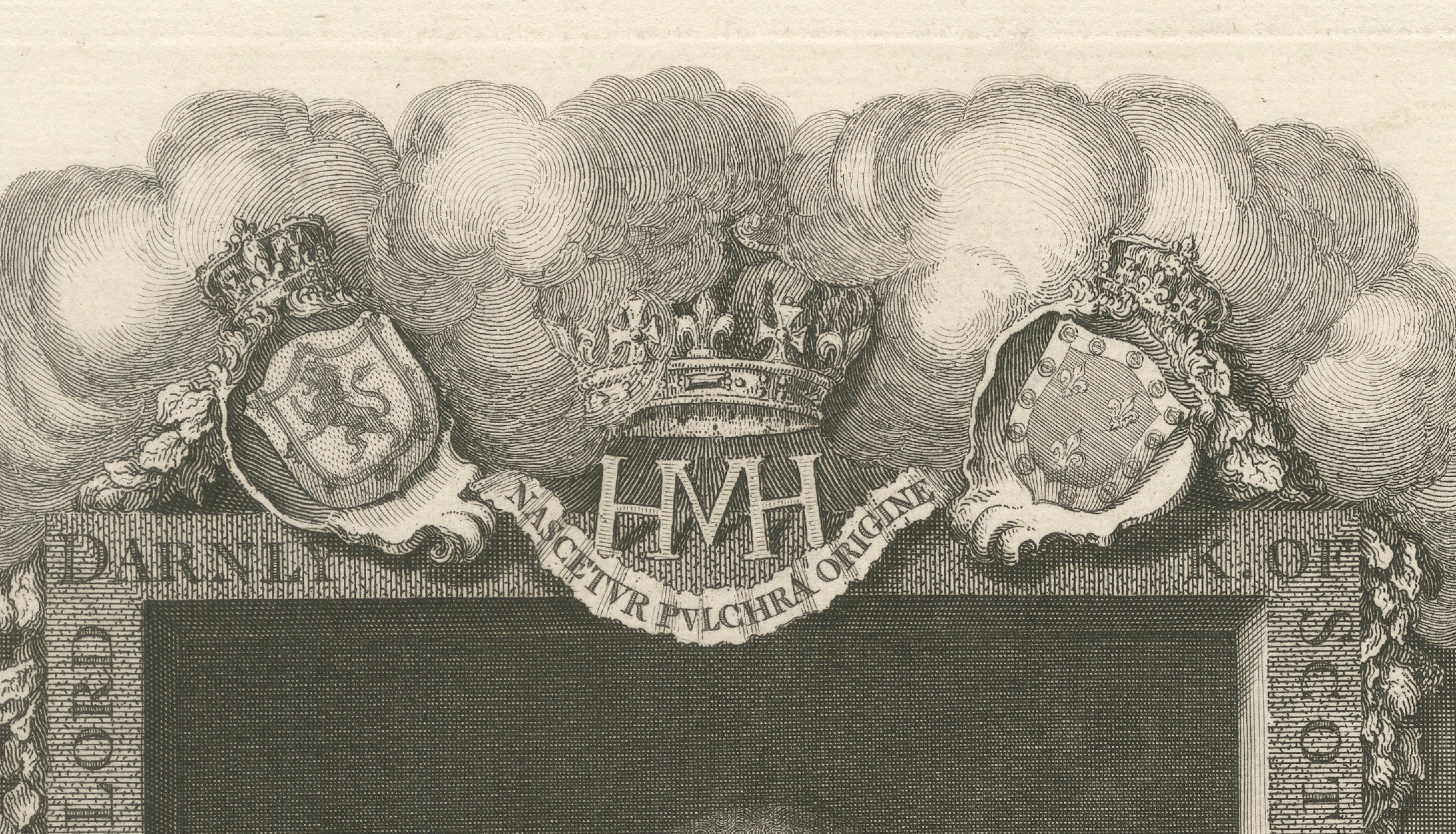 Royal Portrait Henry Stuart Lord Darnley, Vertue Engraving, 1732
