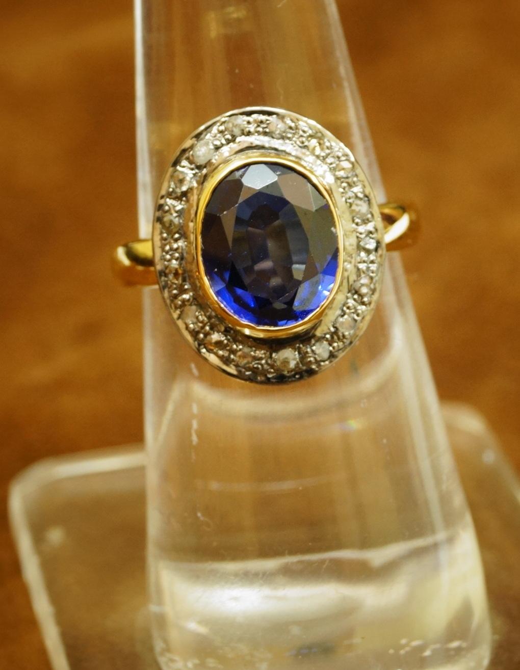 uncut blue sapphire