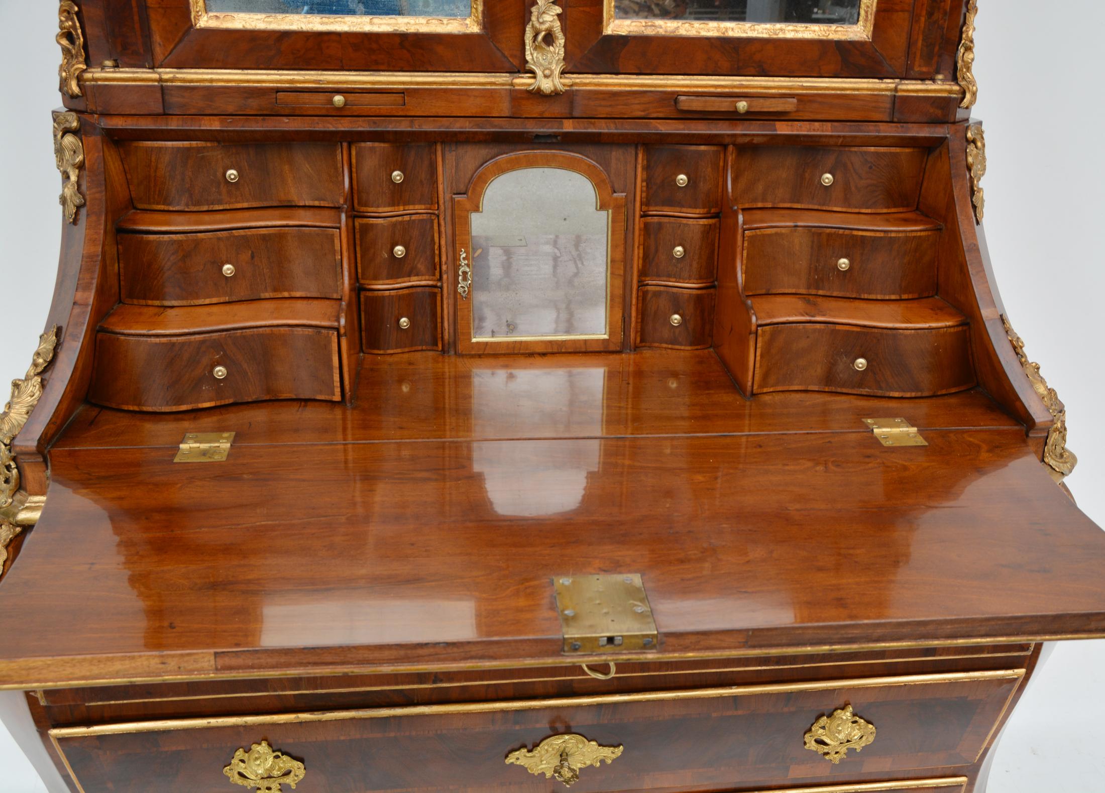 Royal Rococo Secretary, Matthias Ortmann, Copenhagen, 1750s at 1stDibs
