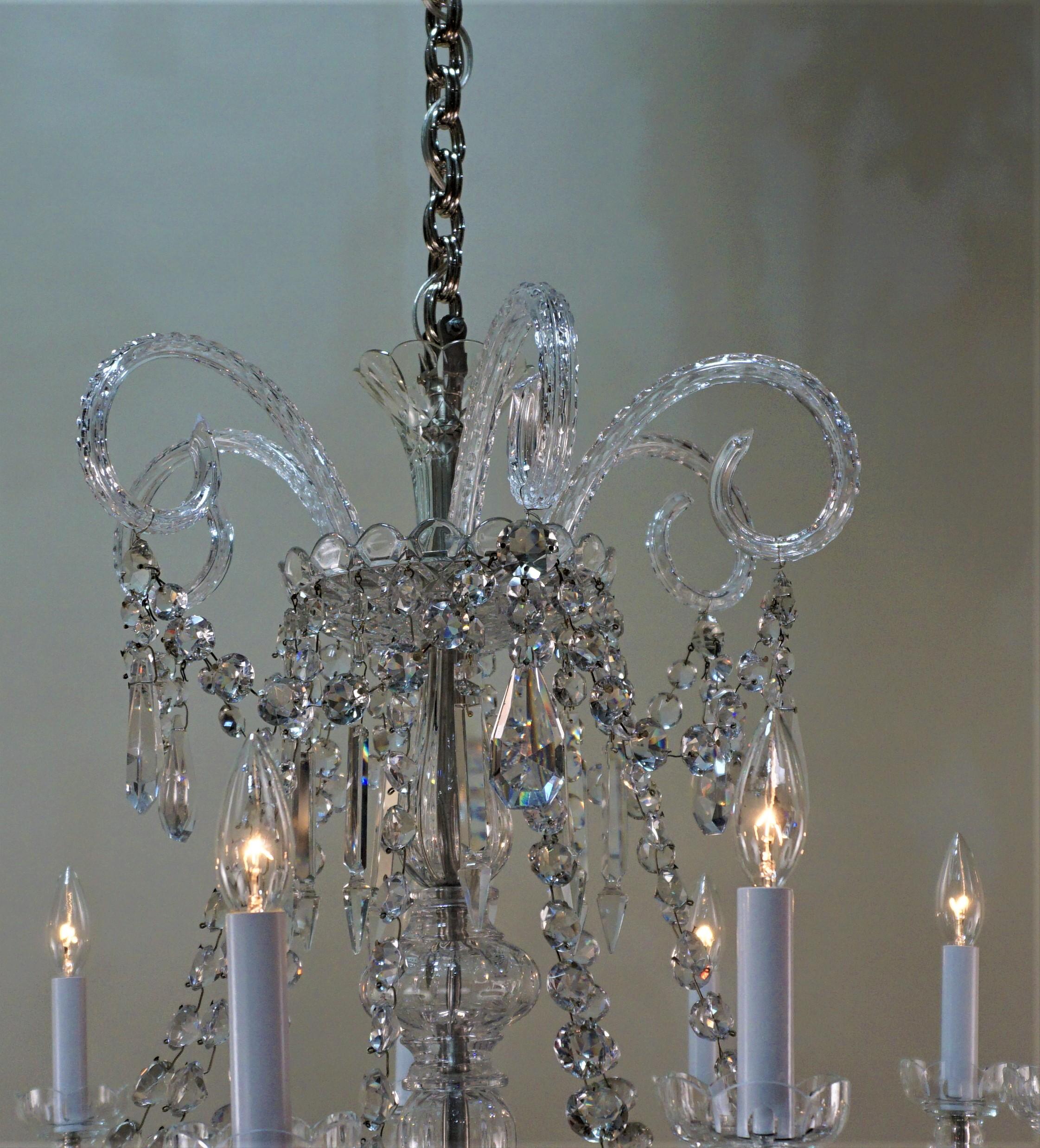 French Royal Saint Louis Crystal Chandeliers