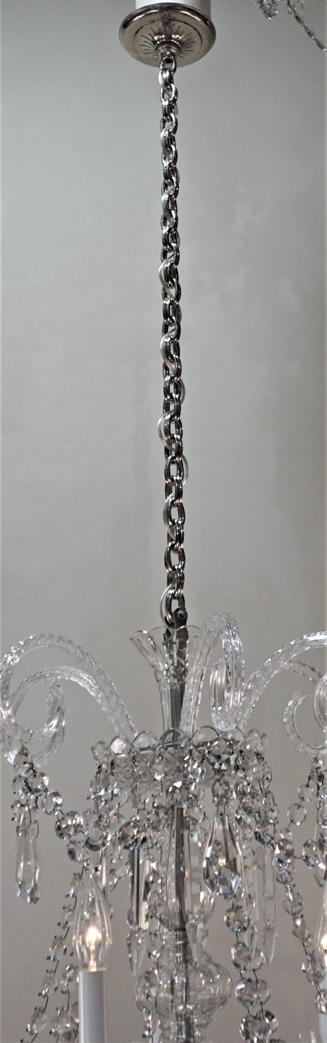 Royal Saint Louis Crystal Chandeliers In Good Condition In Fairfax, VA