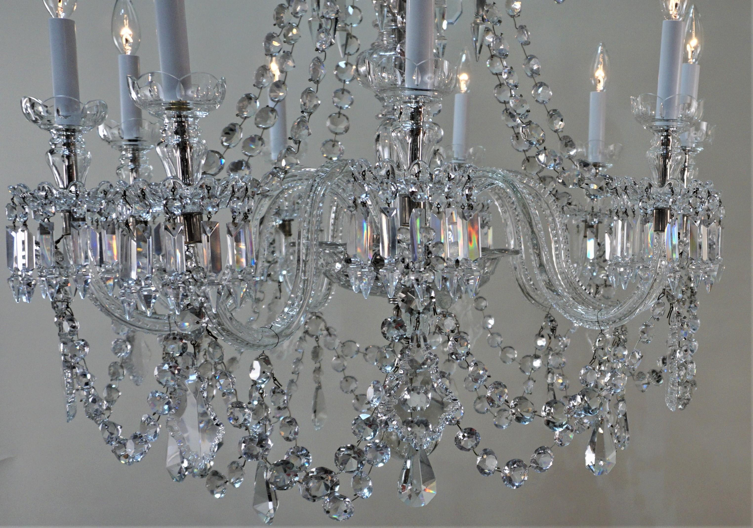 Early 20th Century Royal Saint Louis Crystal Chandeliers