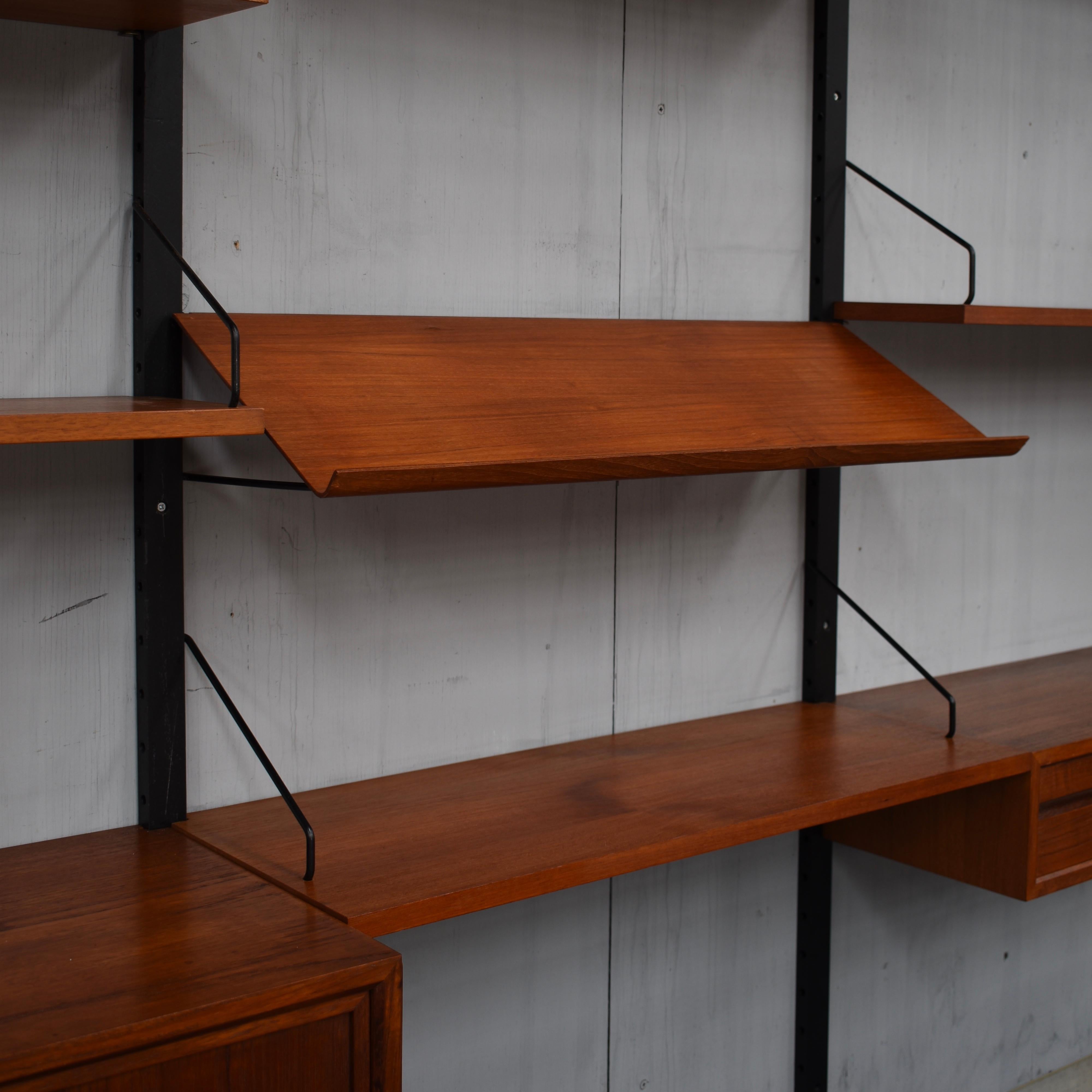 Royal Series Wall Unit by Poul Cadovius in Teak, Denmark, 1950s 1