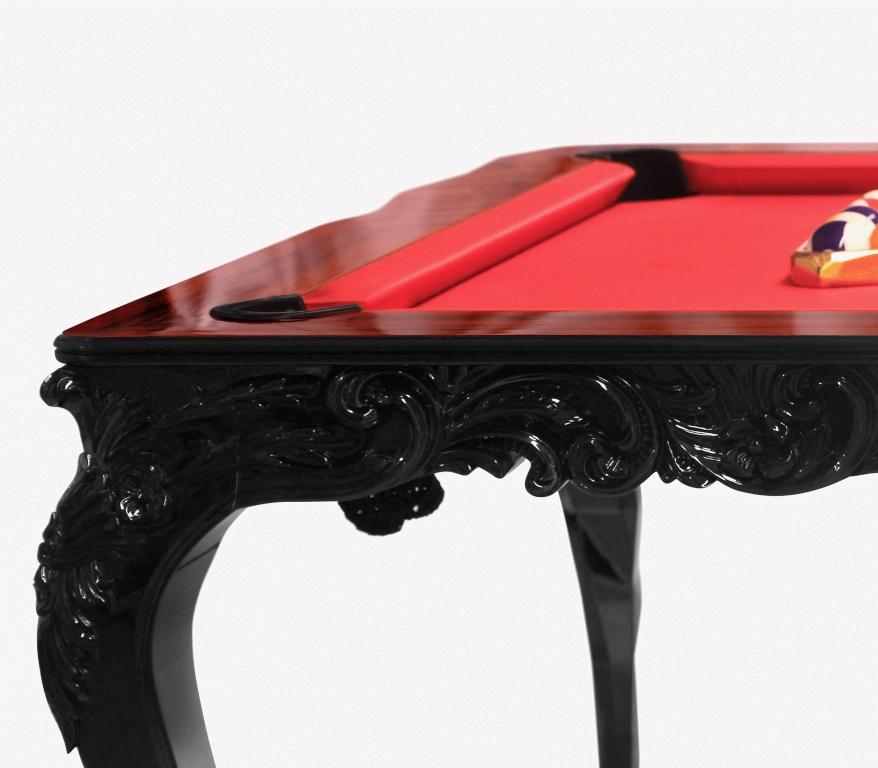 black snooker table