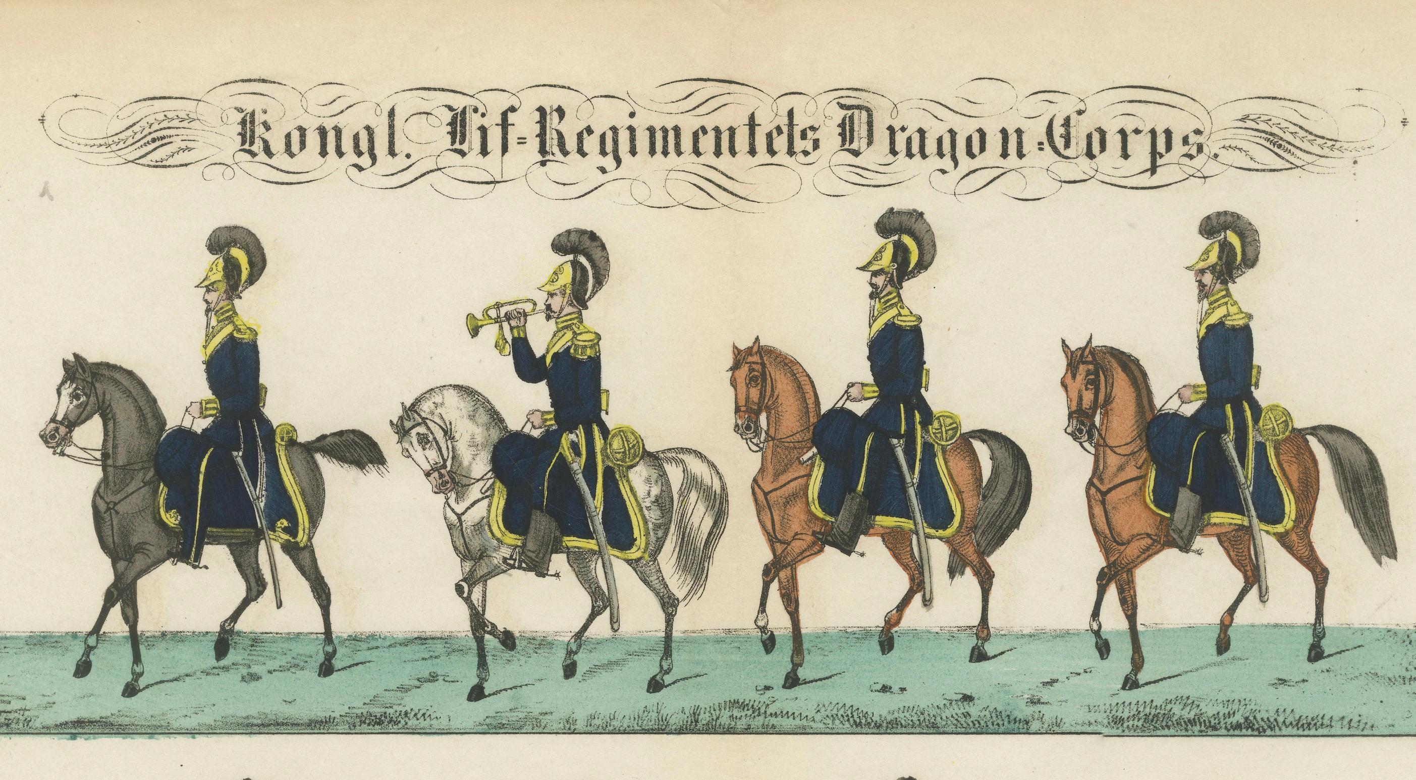 Royal Swedish Dragoon Corps – Cavalry Uniforms, Stockholm, c.1800