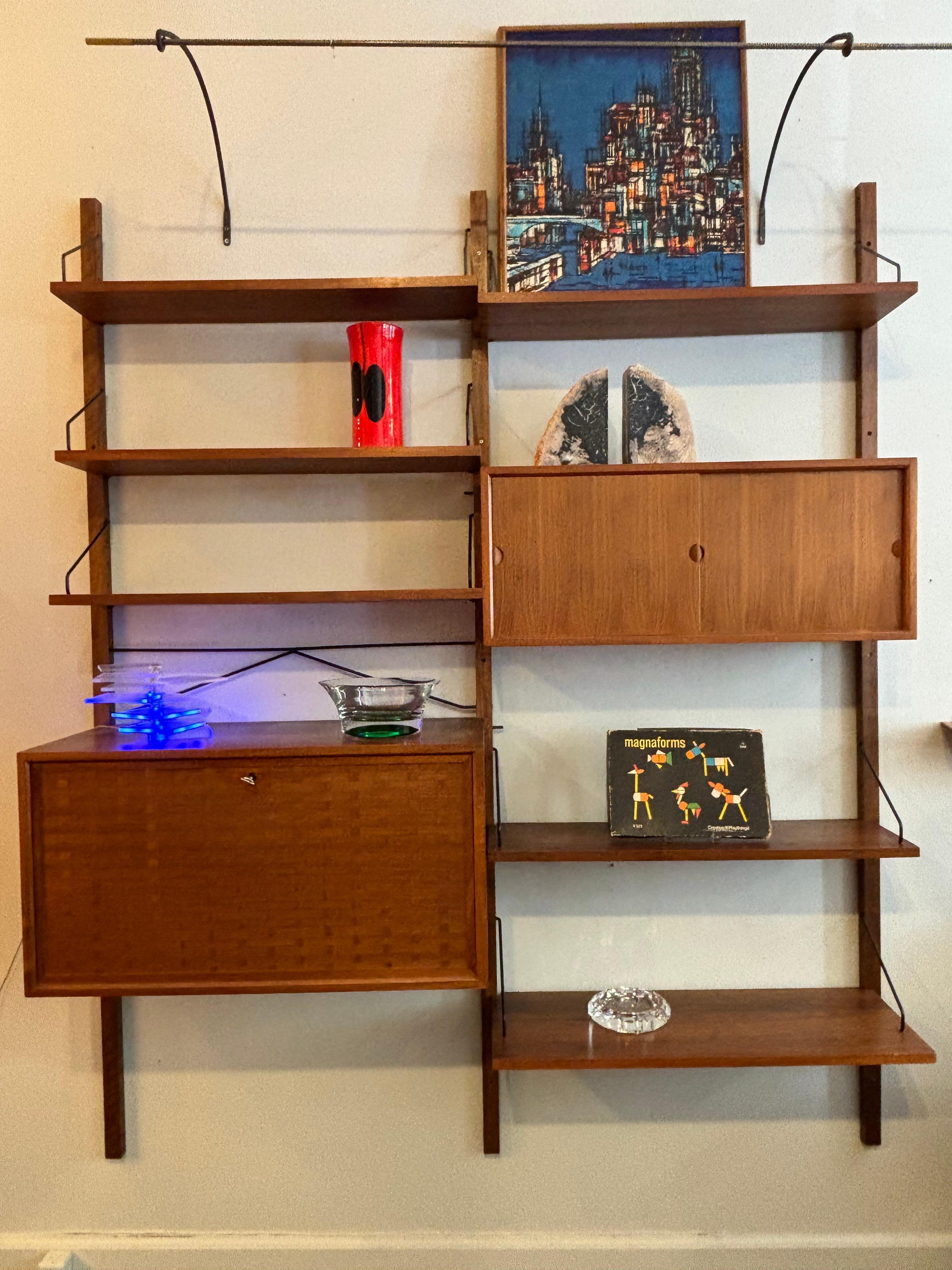 Royal System Teak 2 Bay Shelf Unit by Poul Cadovius 6