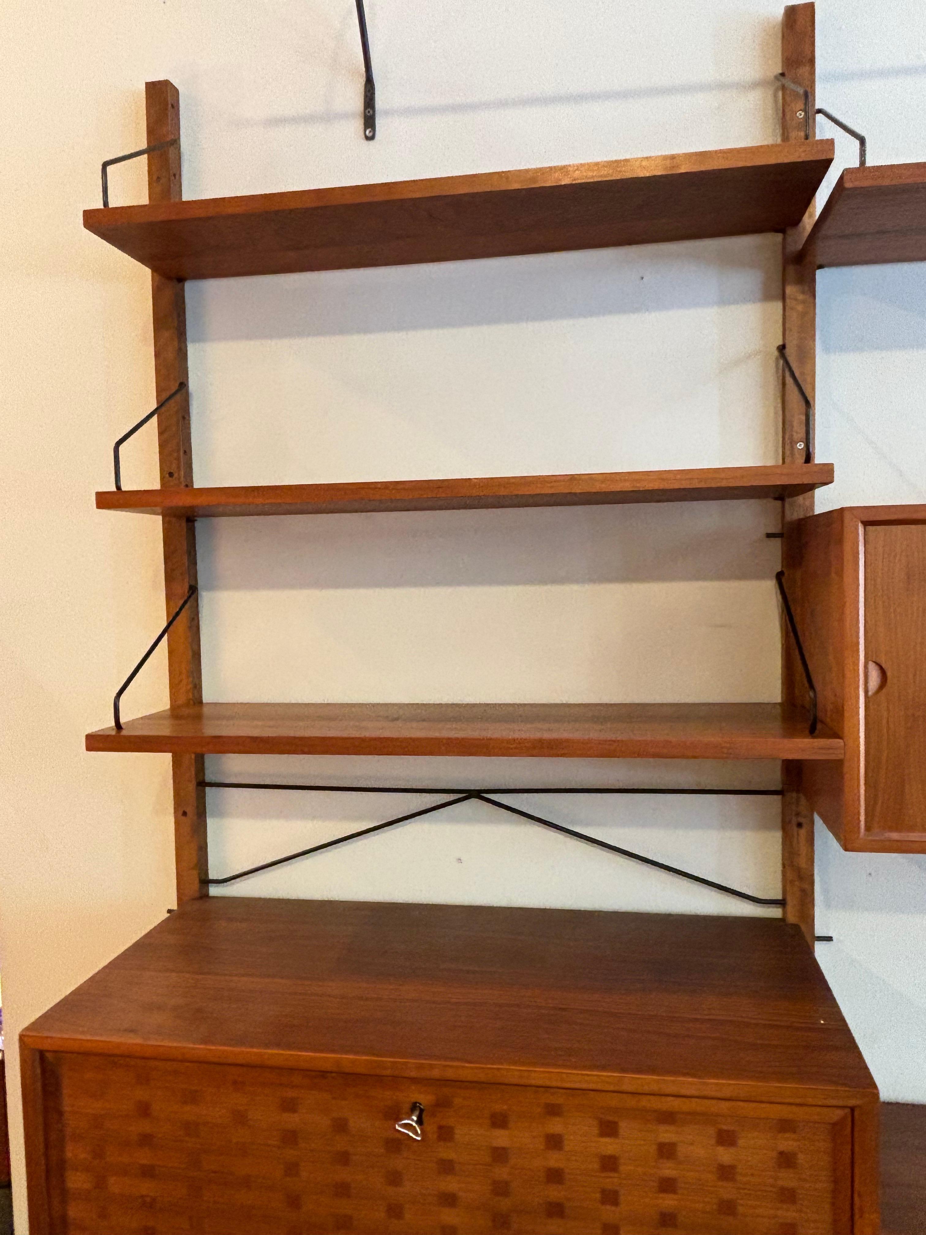 Mid-20th Century Royal System Teak 2 Bay Shelf Unit by Poul Cadovius