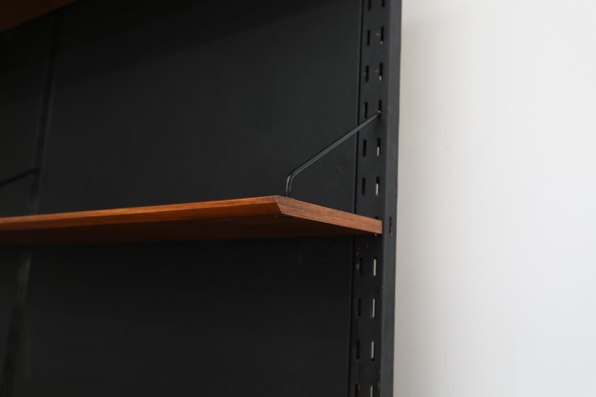 Royal System Wall Unit by Poul Cadovius with Black Vinyl Backboards 1