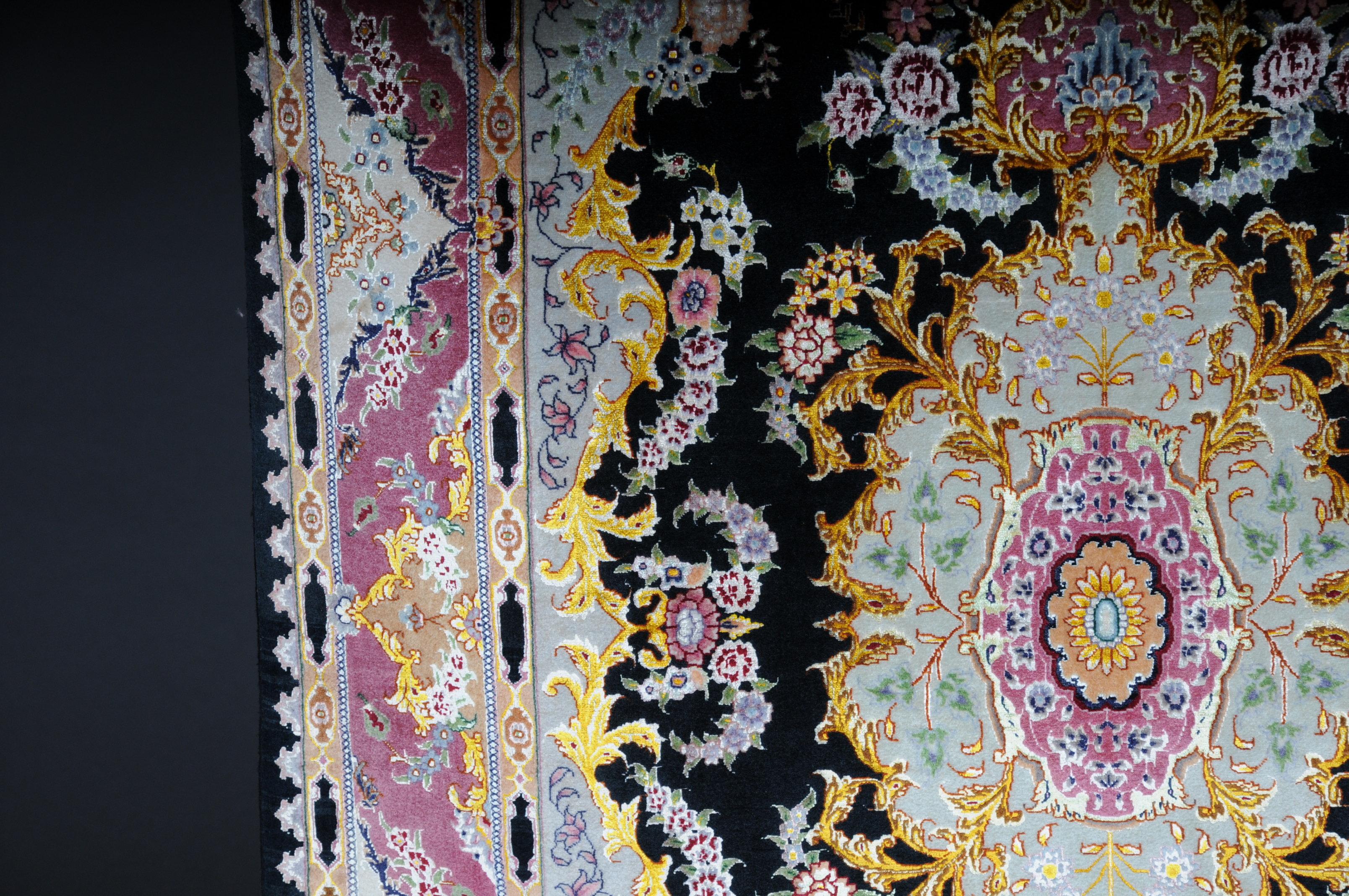 Royal Tabriz Cork Wool with Silk, circa 1980, Master Signature For Sale 11
