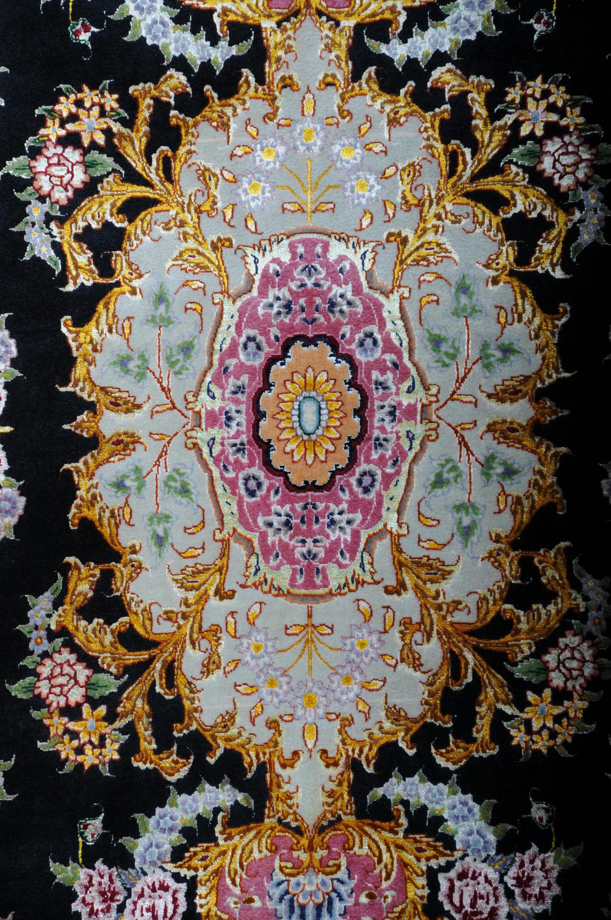 Royal Tabriz Cork Wool with Silk, circa 1980, Master Signature For Sale 14
