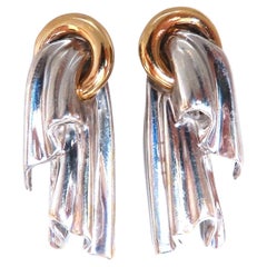 Royal Tassel Gold Earrings 14kt Silver