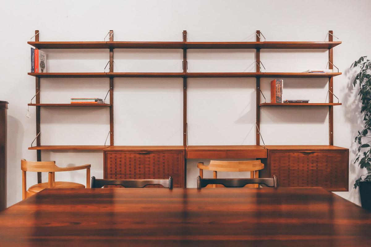 Mid-Century Modern Royal Teak Wall Unit System by Poul Cadovius for Cado, 1950s