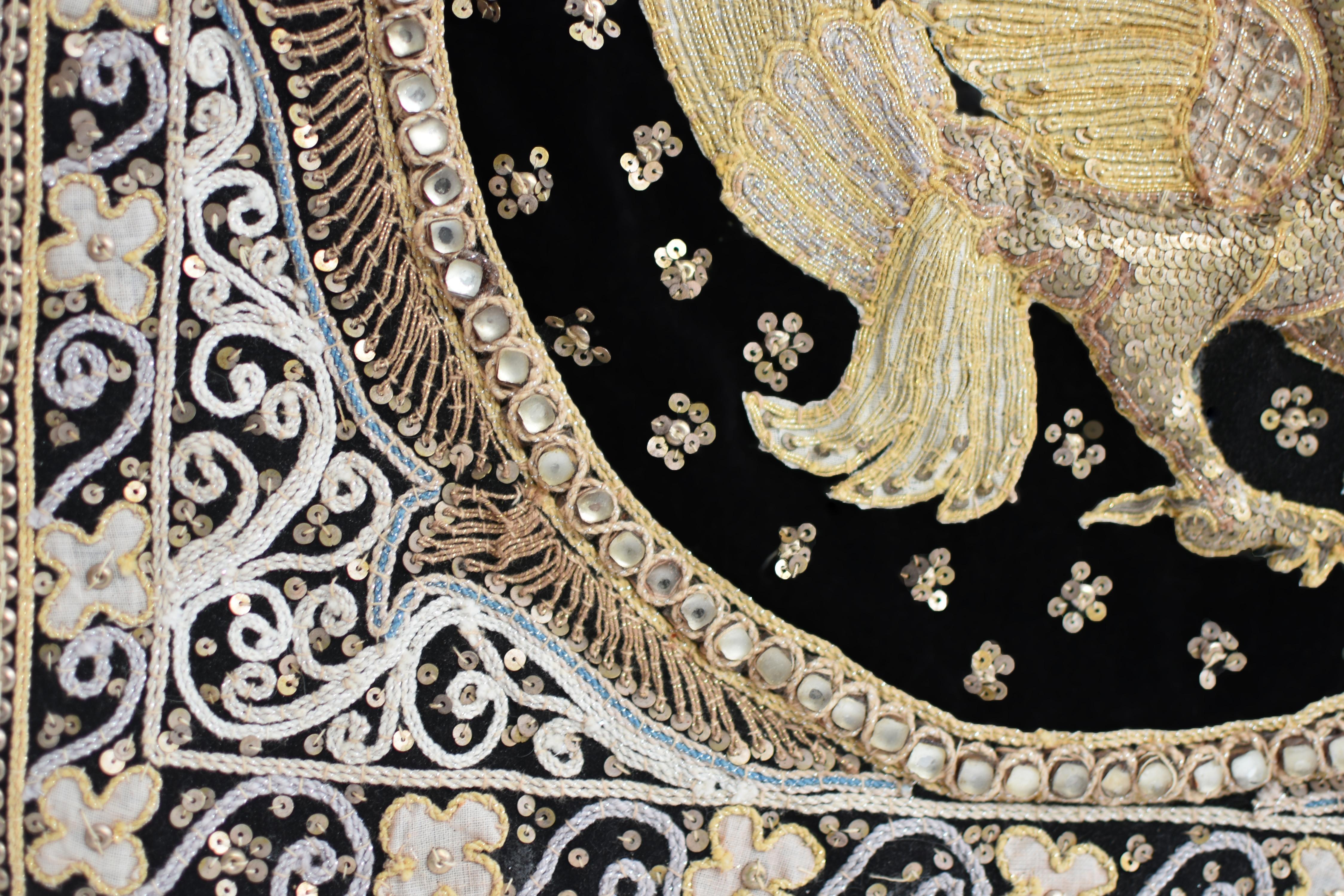 Embroidered Royal Thai Embroidery Hanging Art