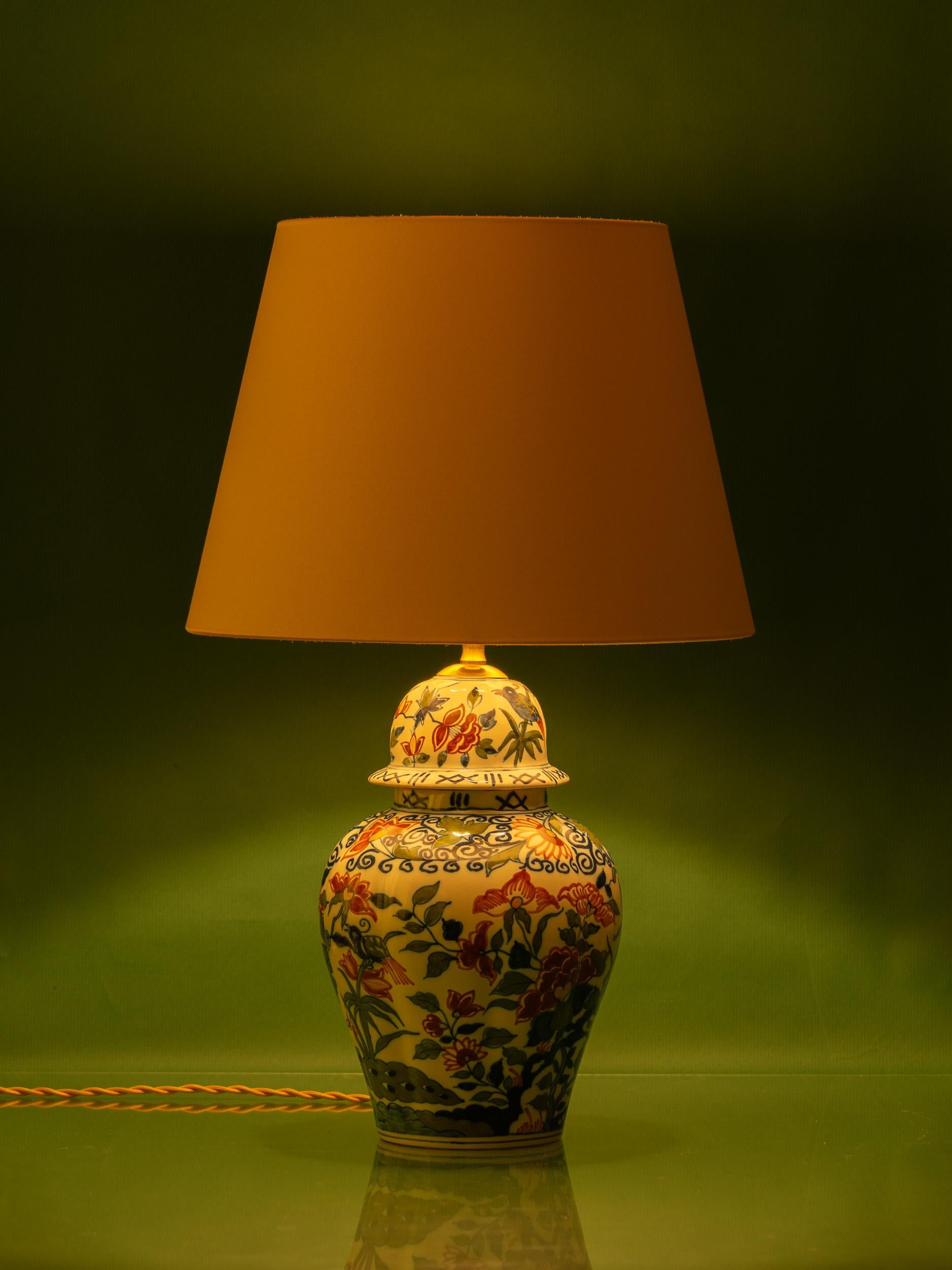 Royal Tichelaar Makkum Delft Table Lamps, Hand-Painted For Sale 7