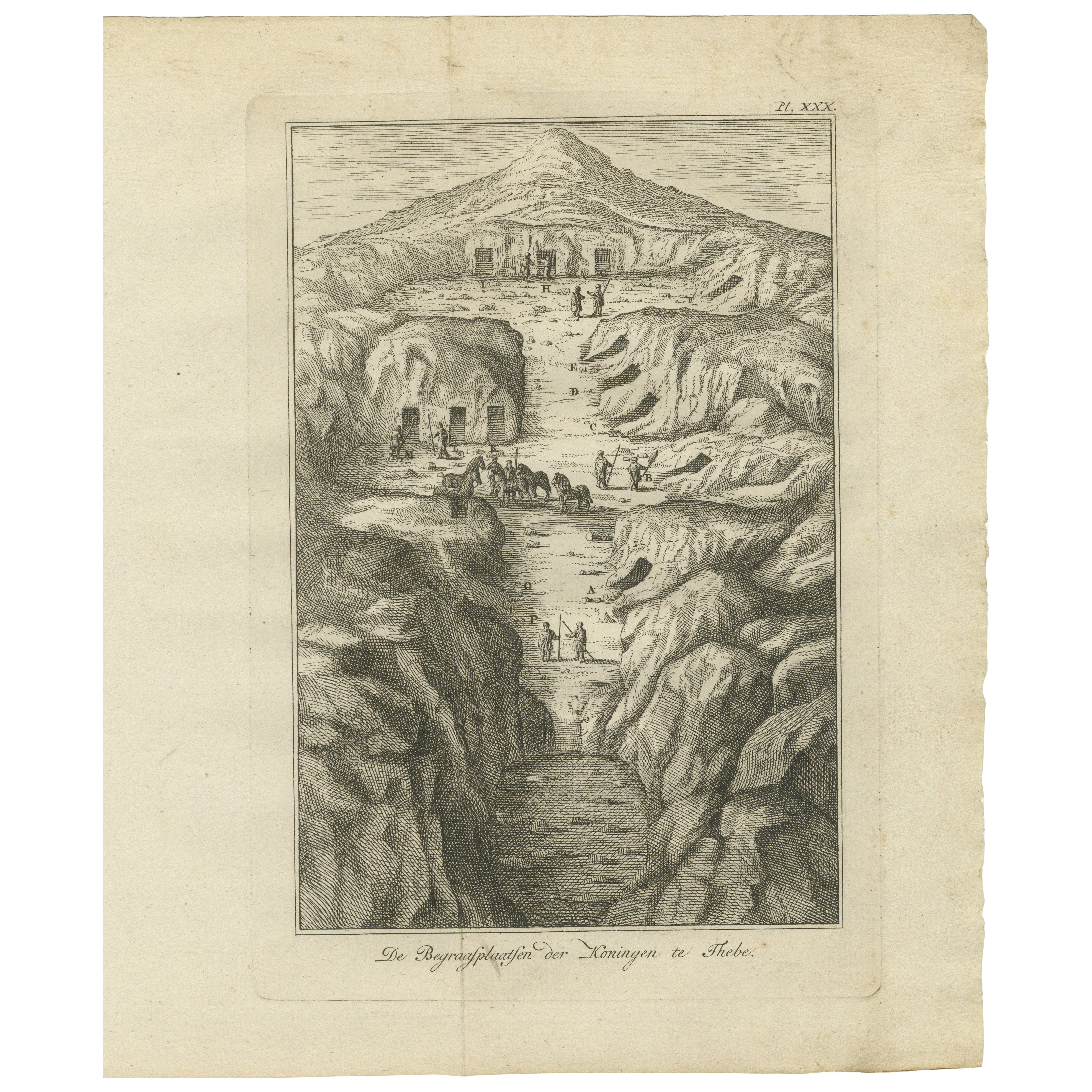 Königsgräber im Tal der Könige, Theben - Antike Ansicht, Ägypten 1776