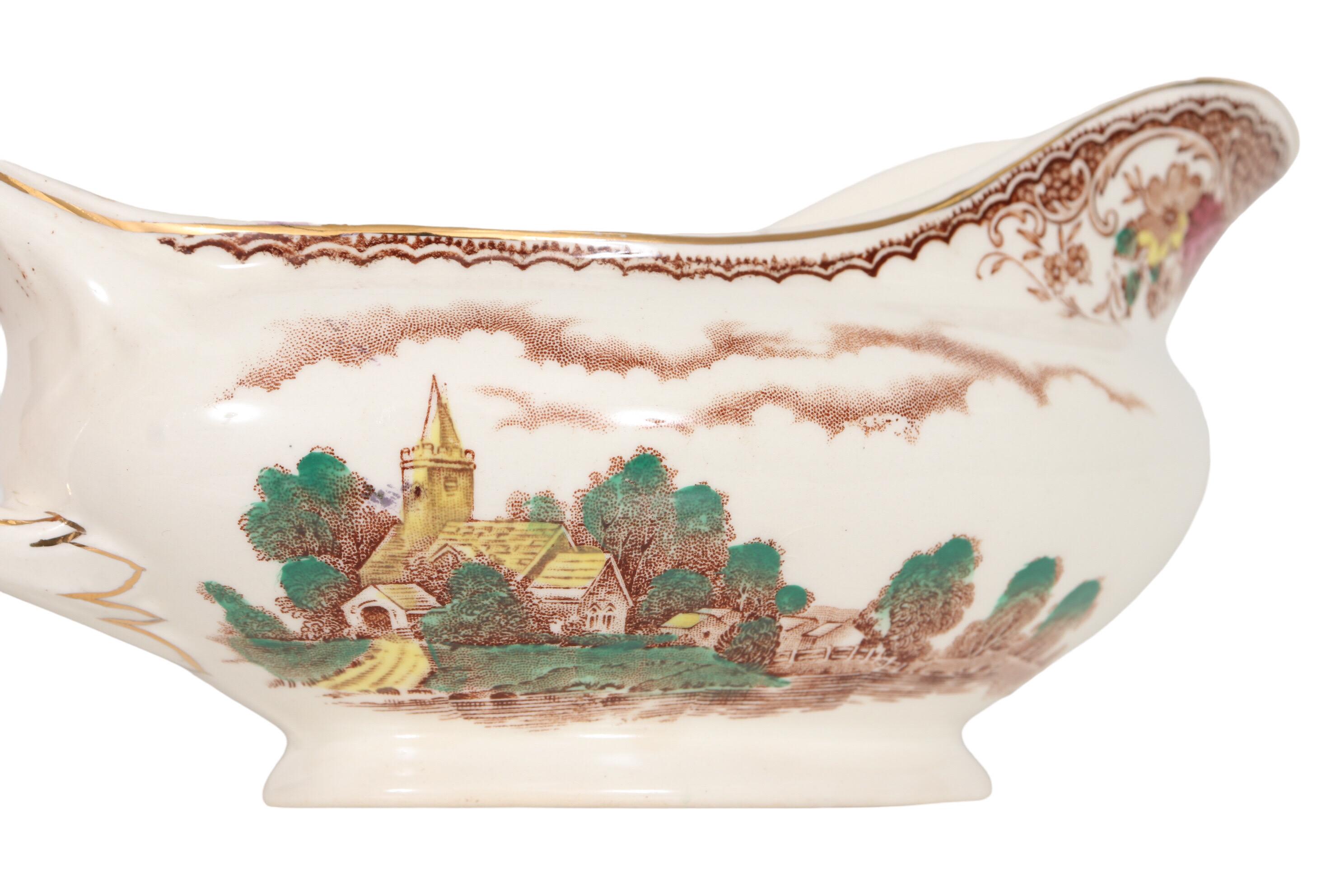 English Royal Tudor Ware Porcelain Gravy Boat For Sale