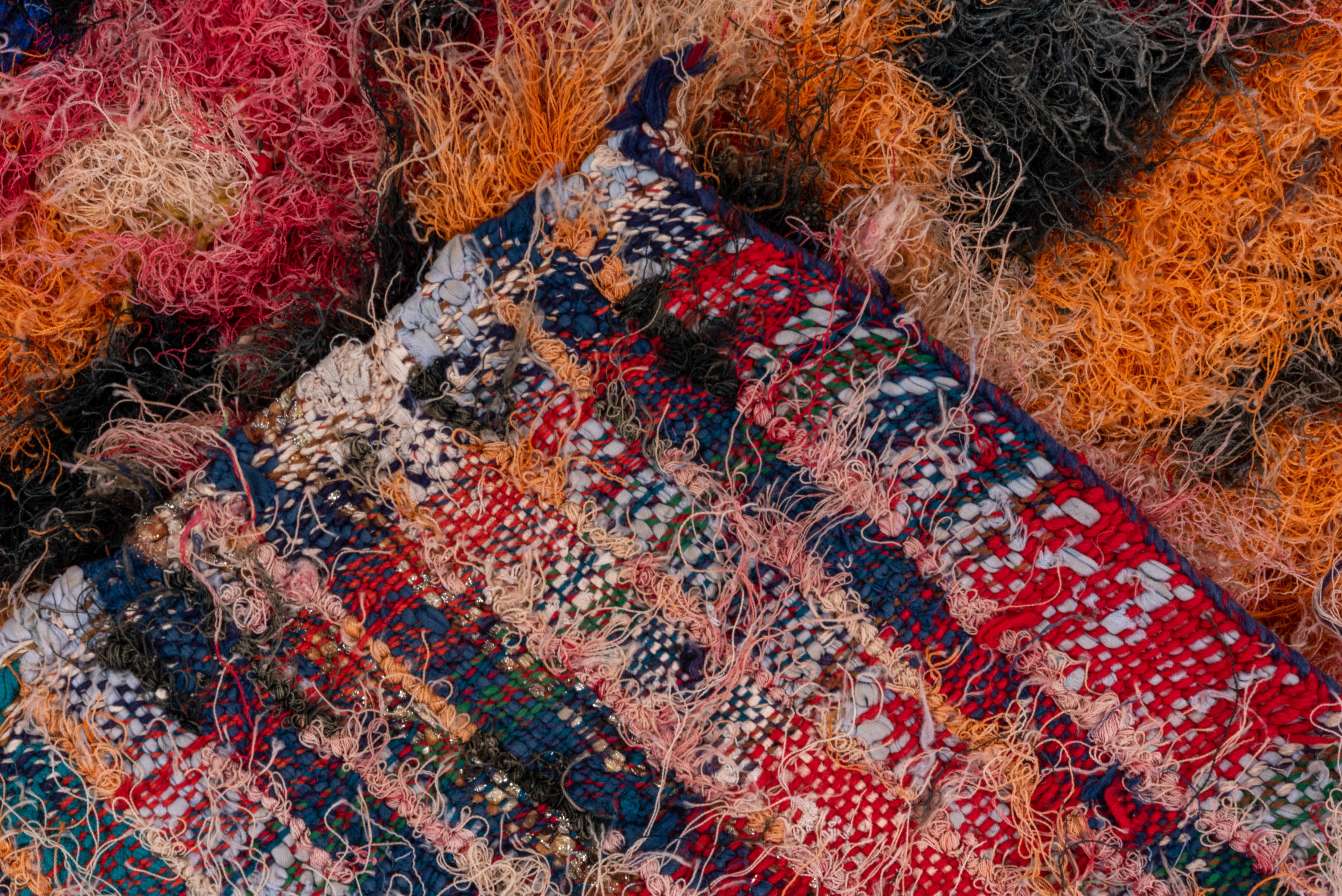 Turkish Antique Multicolor Rag Rug  For Sale
