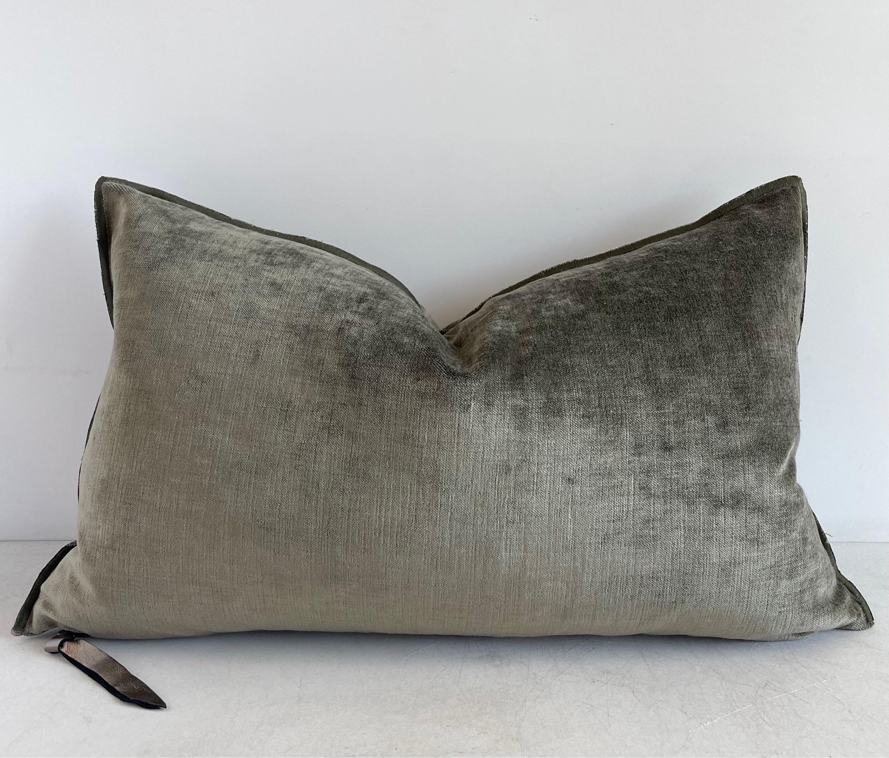 Royal Velvet Lumbar Pillow from France For Sale 2