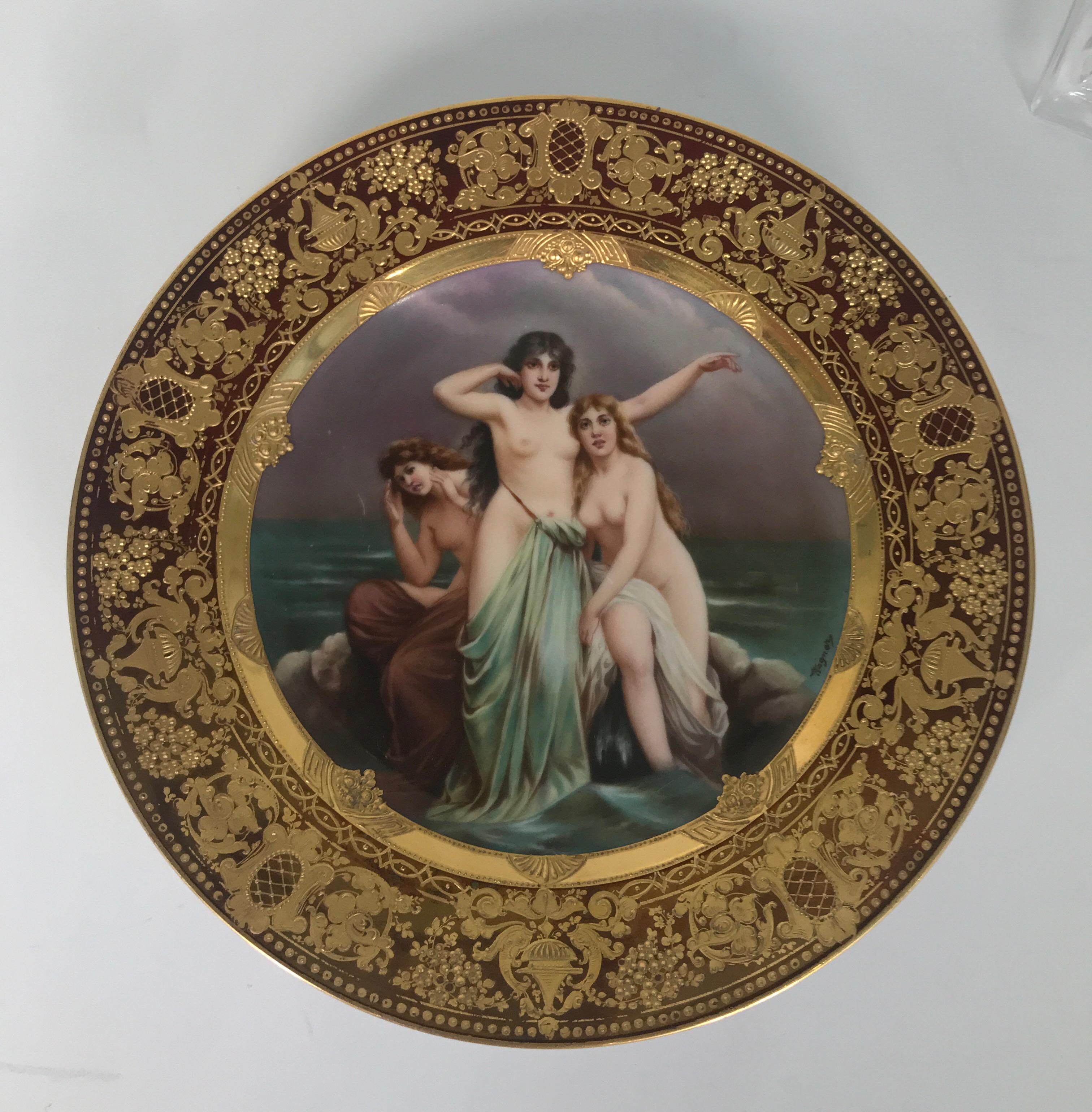 Royal Vienna Cabinet Plate Signed Wagner 3