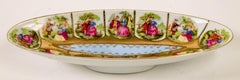 Royal Vienna Austria Hand Painted Porcelain Oval Dish circa 1940