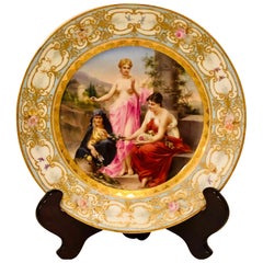 "Royal Vienna" Cabinet Plate Depicting 3 Mythological Ladies Called the Fates