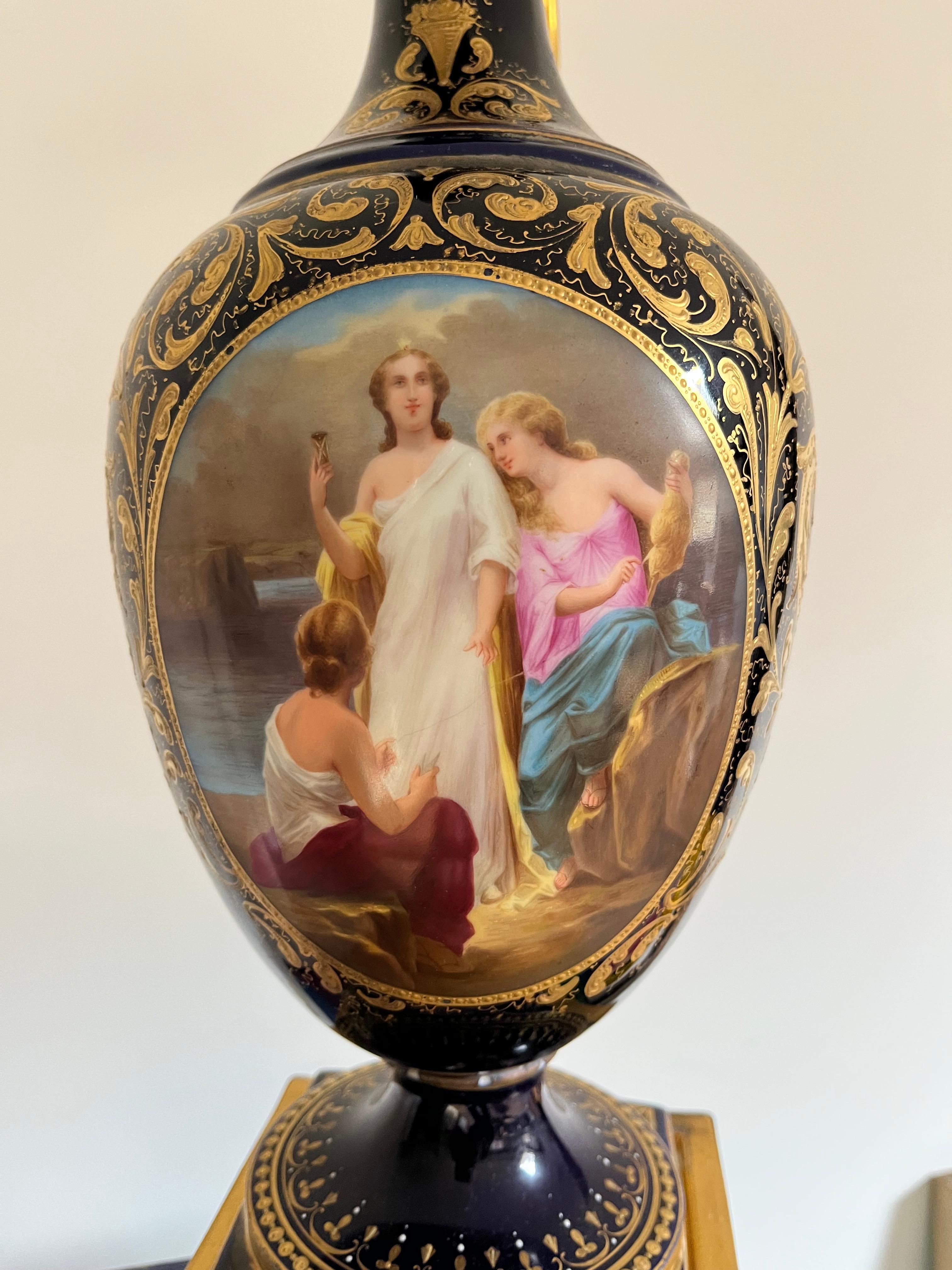 Austrian Royal Vienna Ewer, 19th Century For Sale