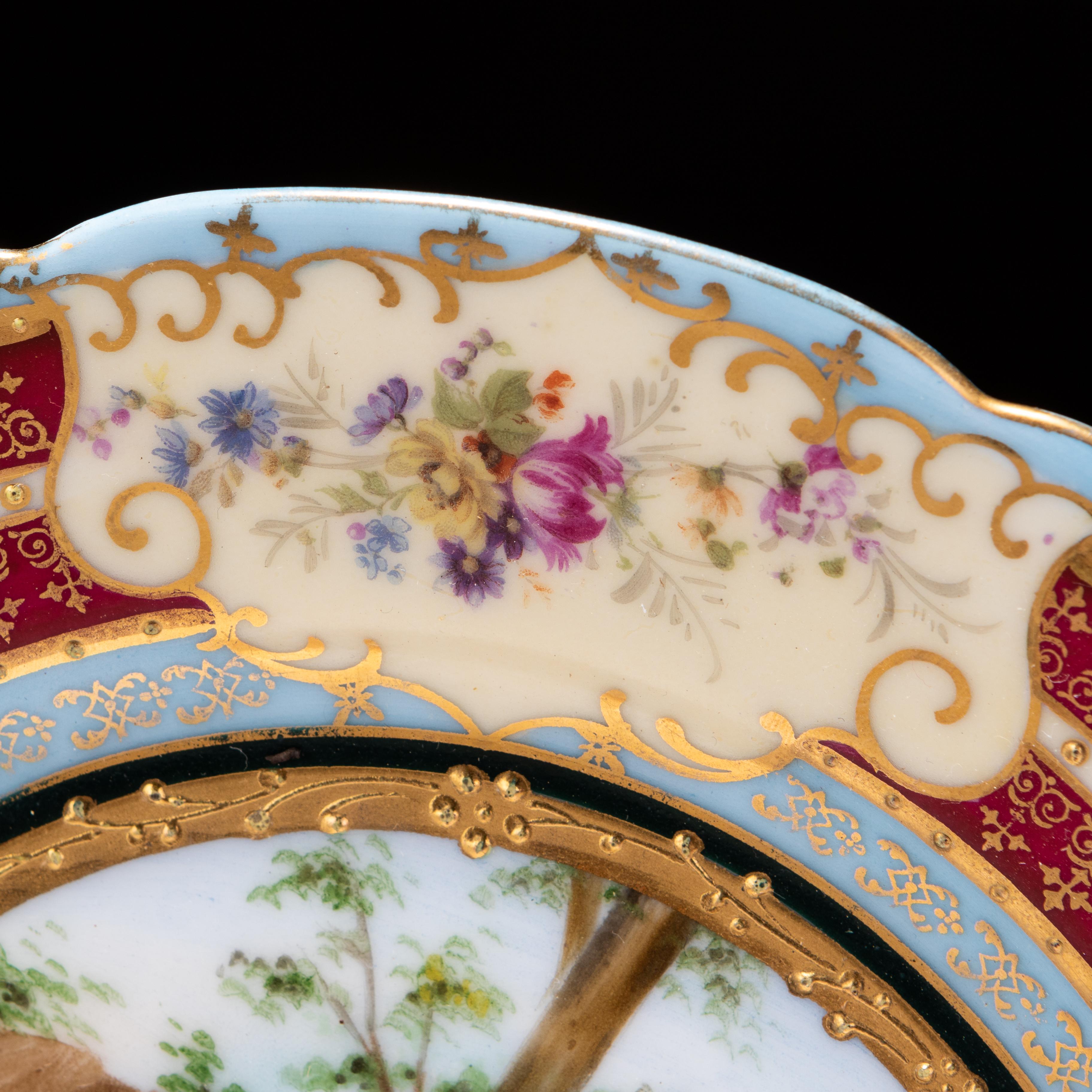 Royal Vienna Gilt Enamel Porcelain Cabinet Plate 19th Century  In Good Condition For Sale In Nottingham, GB