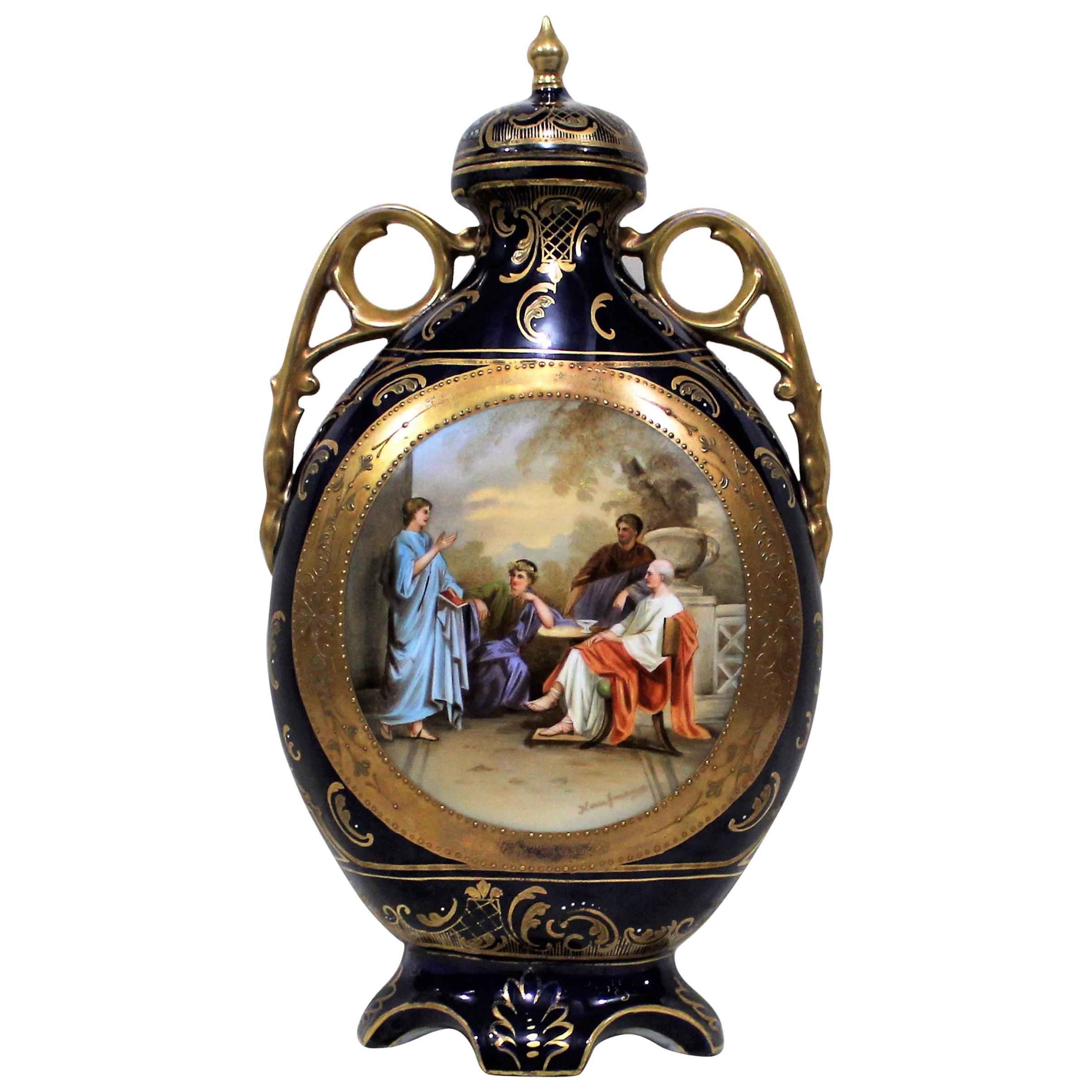 Royal Vienna Lidded Vase or Urn