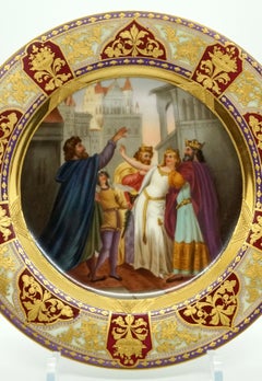 Real Placa de Viena "Lohengrin" pintada por Franz Wagner, hacia 1900