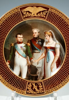 Assiette royale de Vienne "Napoléon et Luise à Tilsit", Wagner, vers 1900