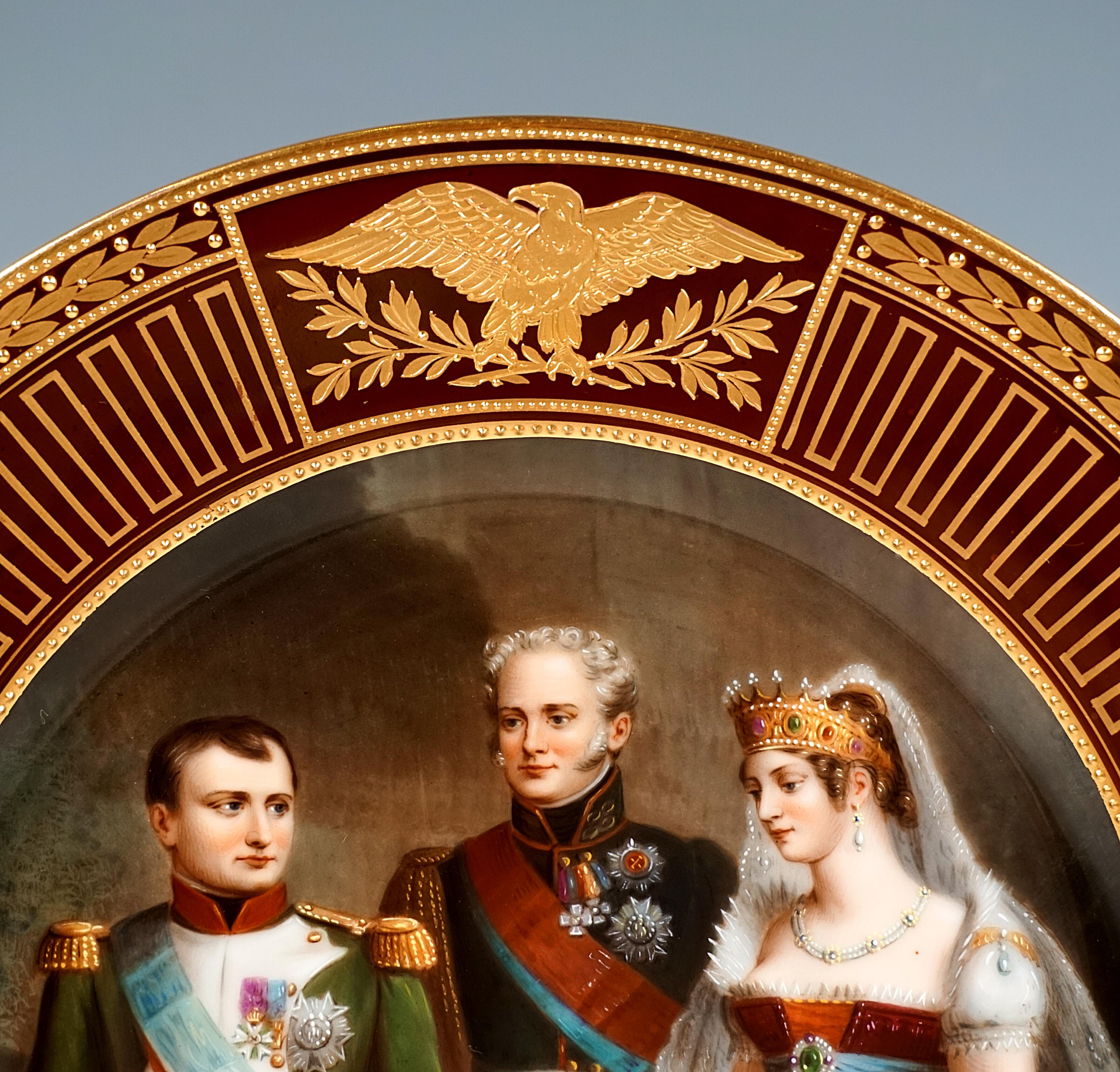 Austrian Royal Vienna Picture Plate 'Napoleon And Luise In Tilsit', Wagner, circa 1900