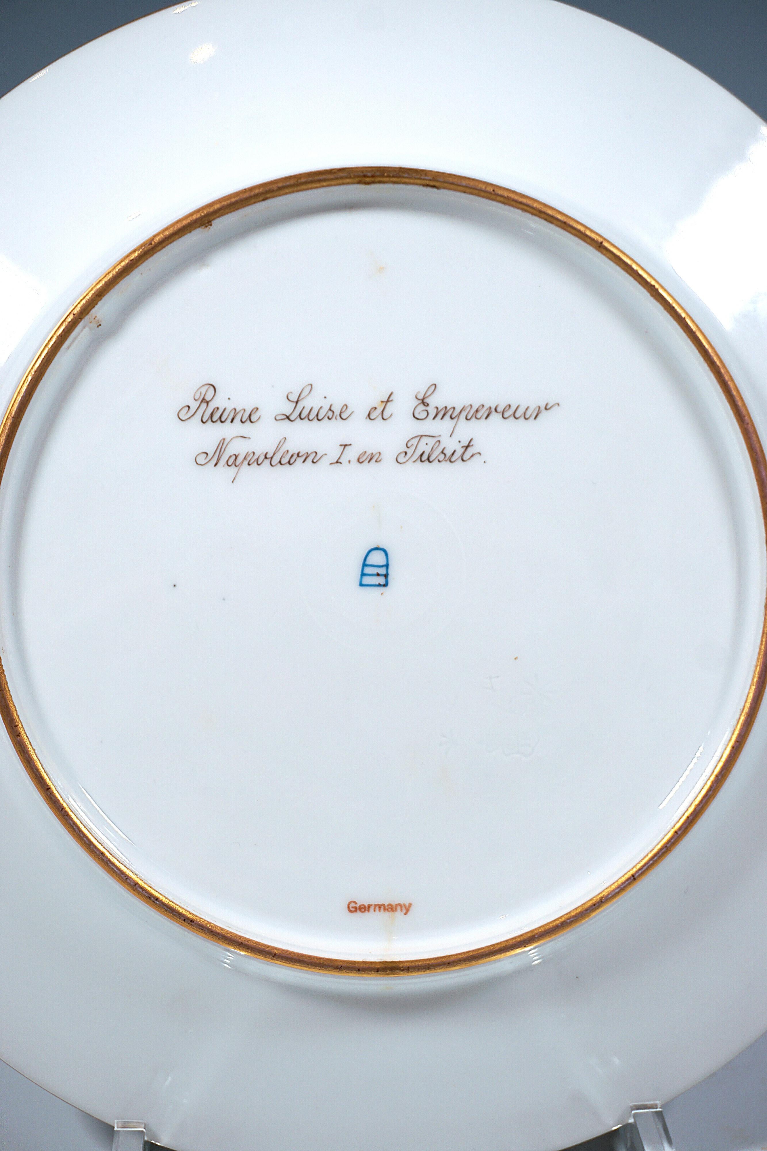 Royal Vienna Picture Plate 'Napoleon And Luise In Tilsit', Wagner, circa 1900 1