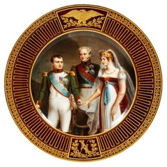 Assiette royale de Vienne "Napoléon et Luise à Tilsit", Wagner, vers 1900