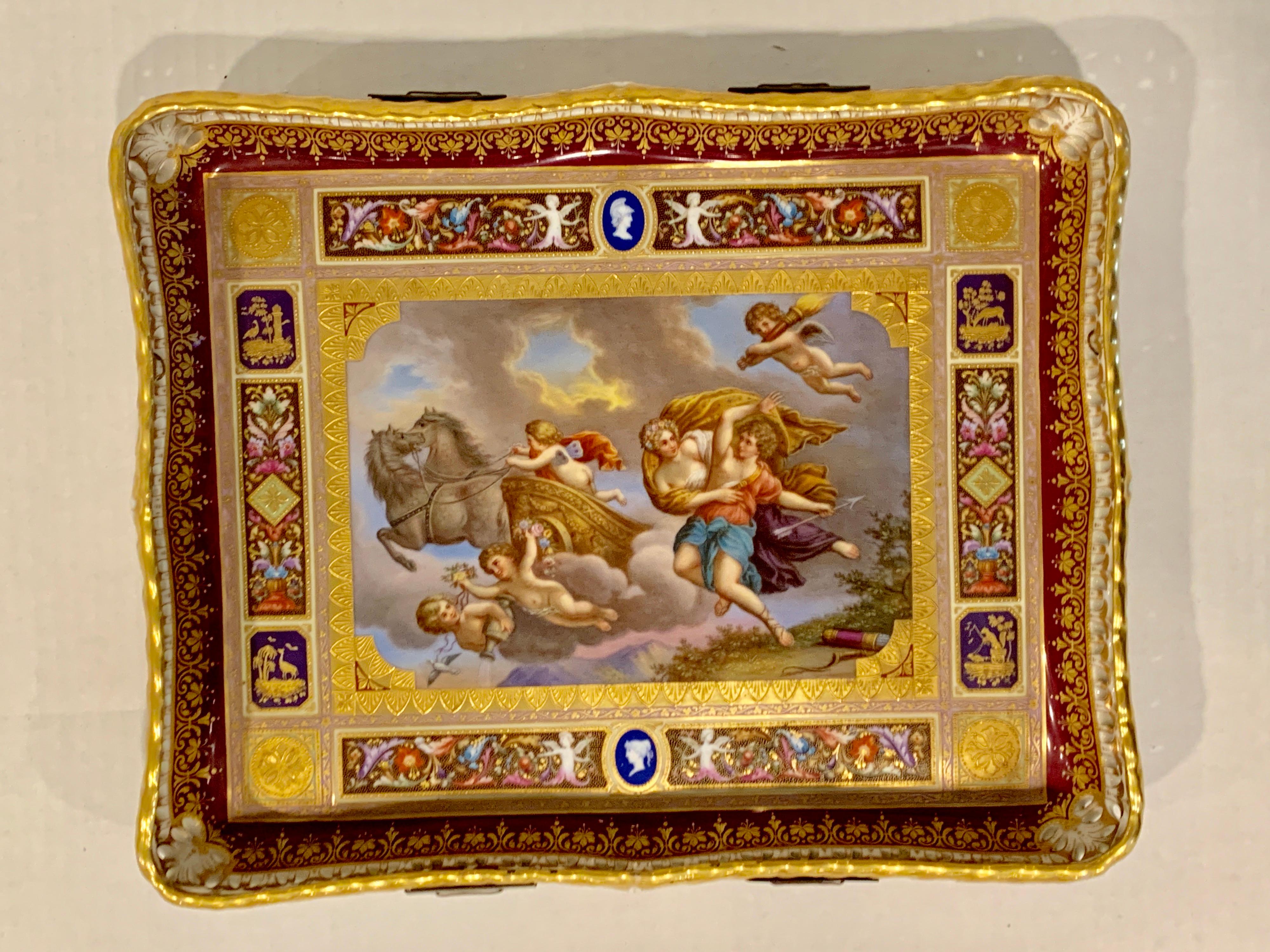 Royal Vienna Pierced Tray Depicting Cupid and the Charriot of Venus For Sale 9
