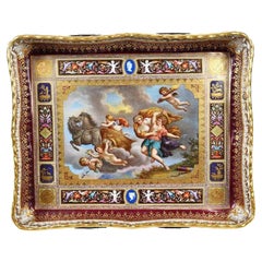 Royal Vienna Pierced Tray Depicting Cupid and the Charriot of Venus