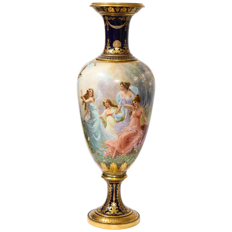 Royal Vienna Porcelain Cobalt Blue Ground Turquoise Jeweled Vase, O.  Zwierzina For Sale at 1stDibs | royal vase, royal vienna porcelain vase,  vienna vase