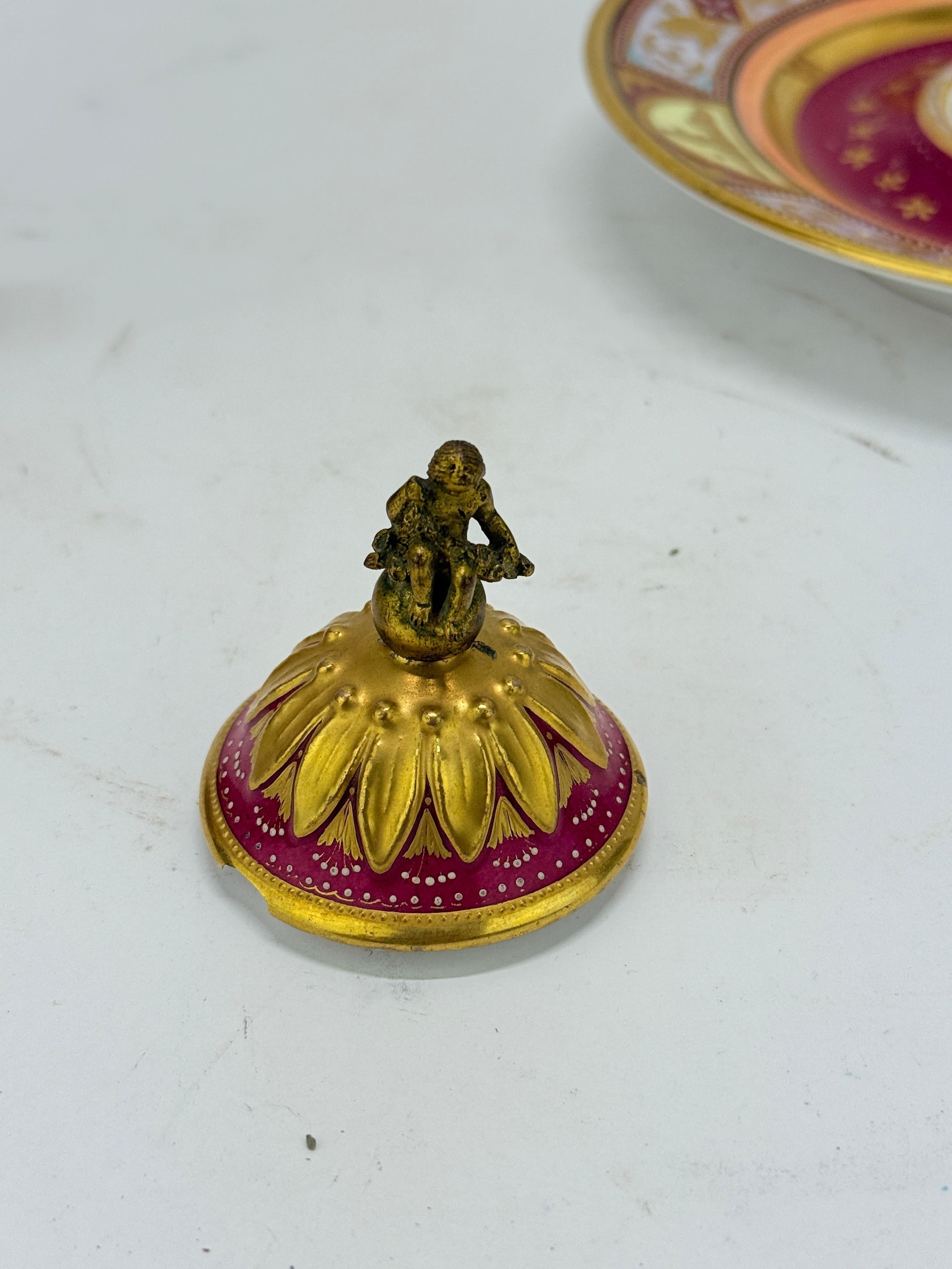 Royal Vienna Porcelain Covered Pitcher & Underplate Hector and Paris, Circa 1830 For Sale 5