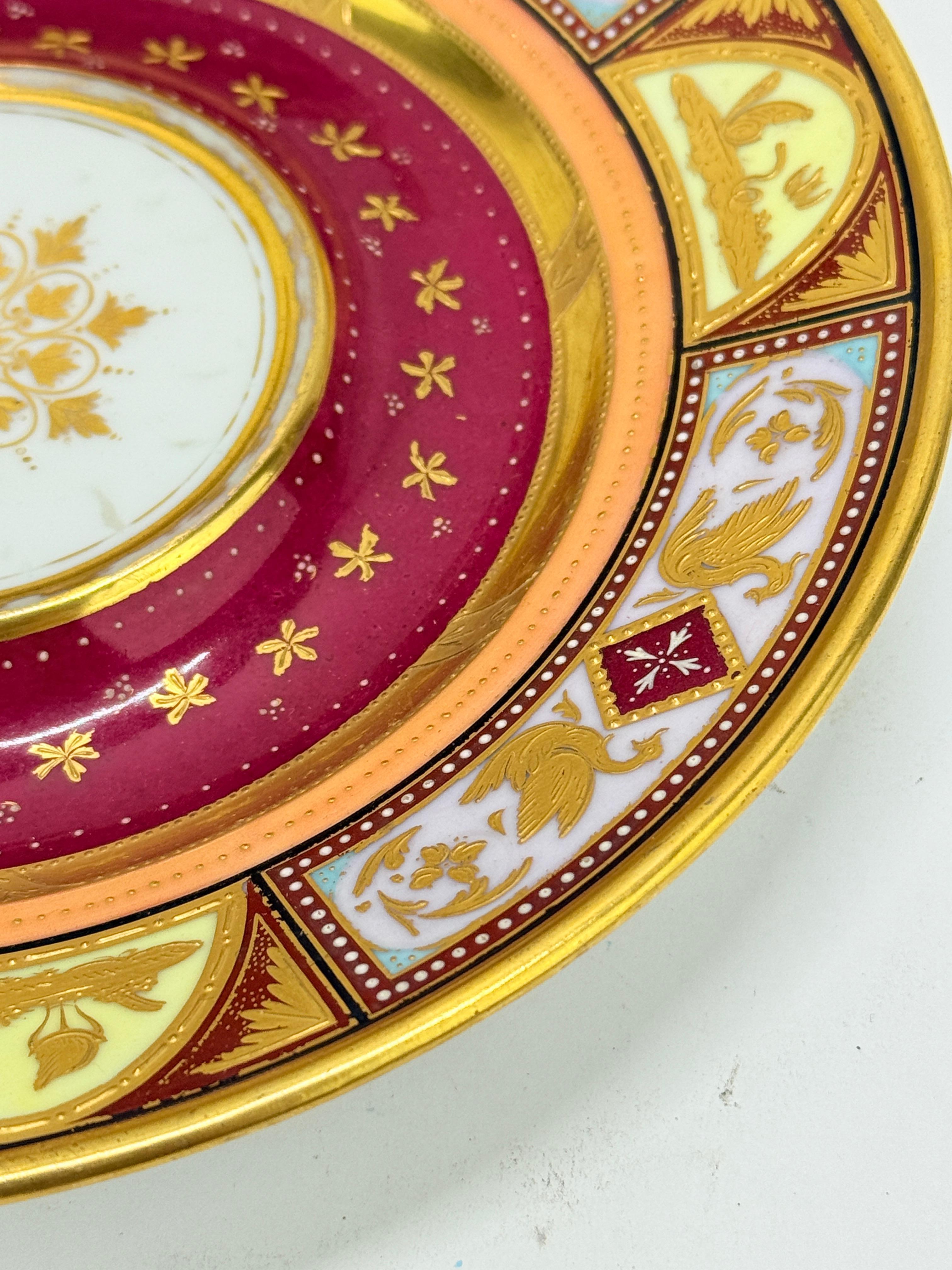 Royal Vienna Porcelain Covered Pitcher & Underplate Hector and Paris, Circa 1830 For Sale 8