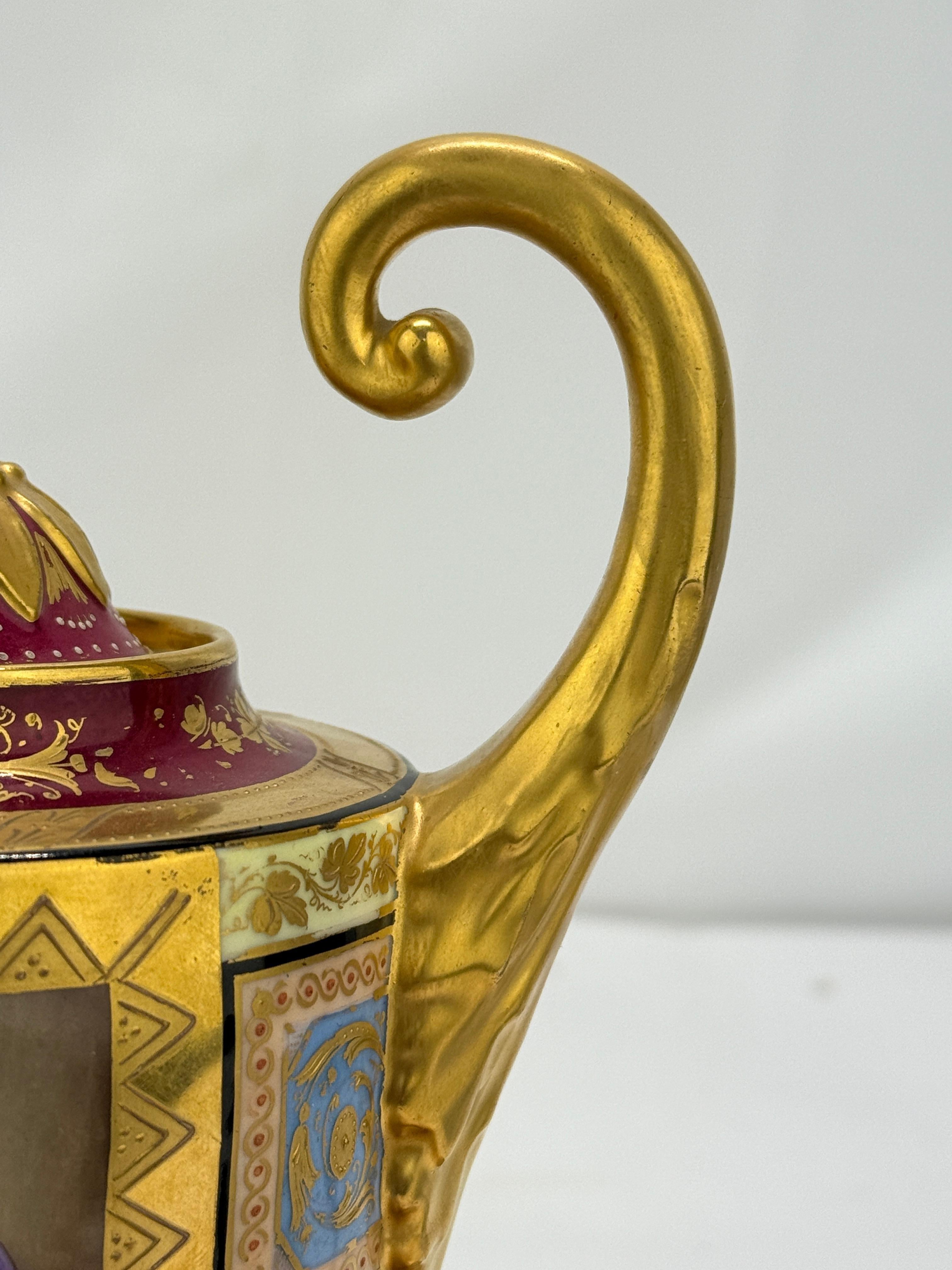 Royal Vienna Porcelain Covered Pitcher & Underplate Hector and Paris, Circa 1830 For Sale 11