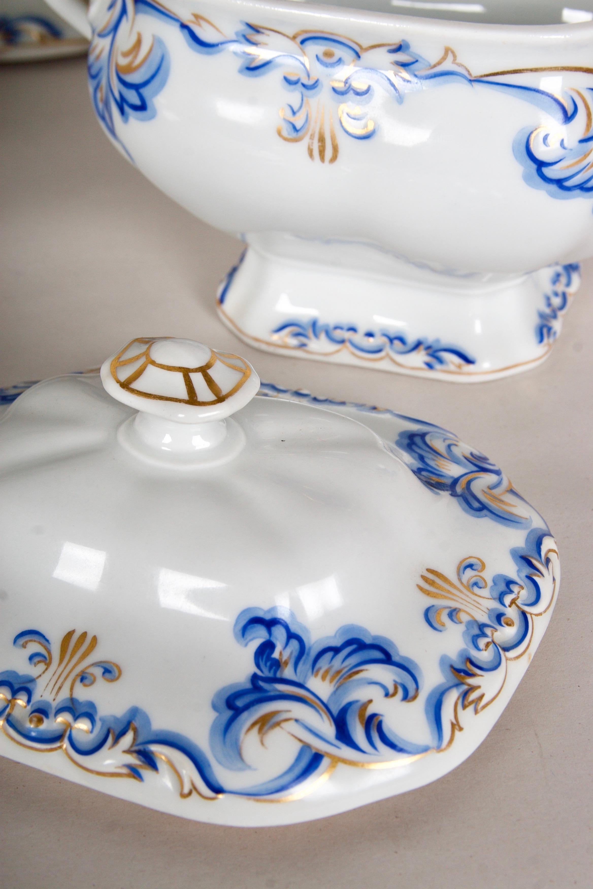 Hand-Crafted 1851 Imperial Vienna Porcelain 27 piece Service for 18, very rare For Sale