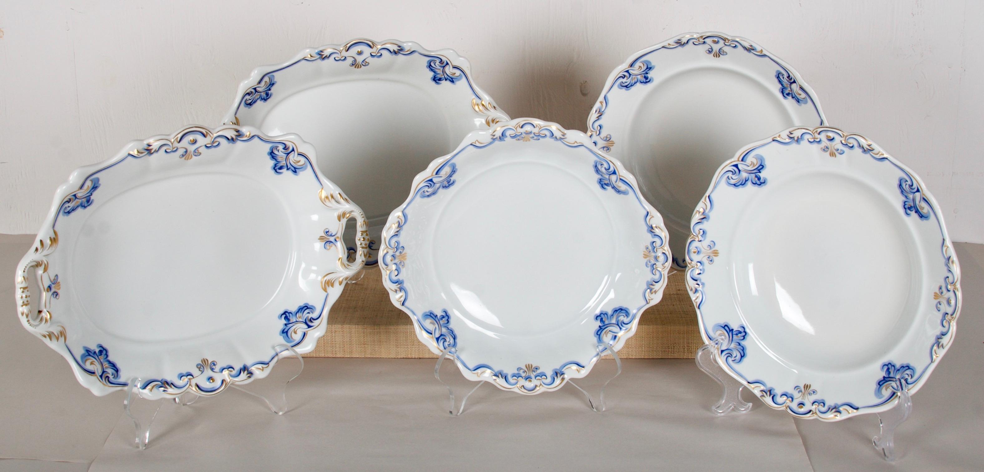 Mid-19th Century 1851 Imperial Vienna Porcelain 27 piece Service for 18, very rare For Sale