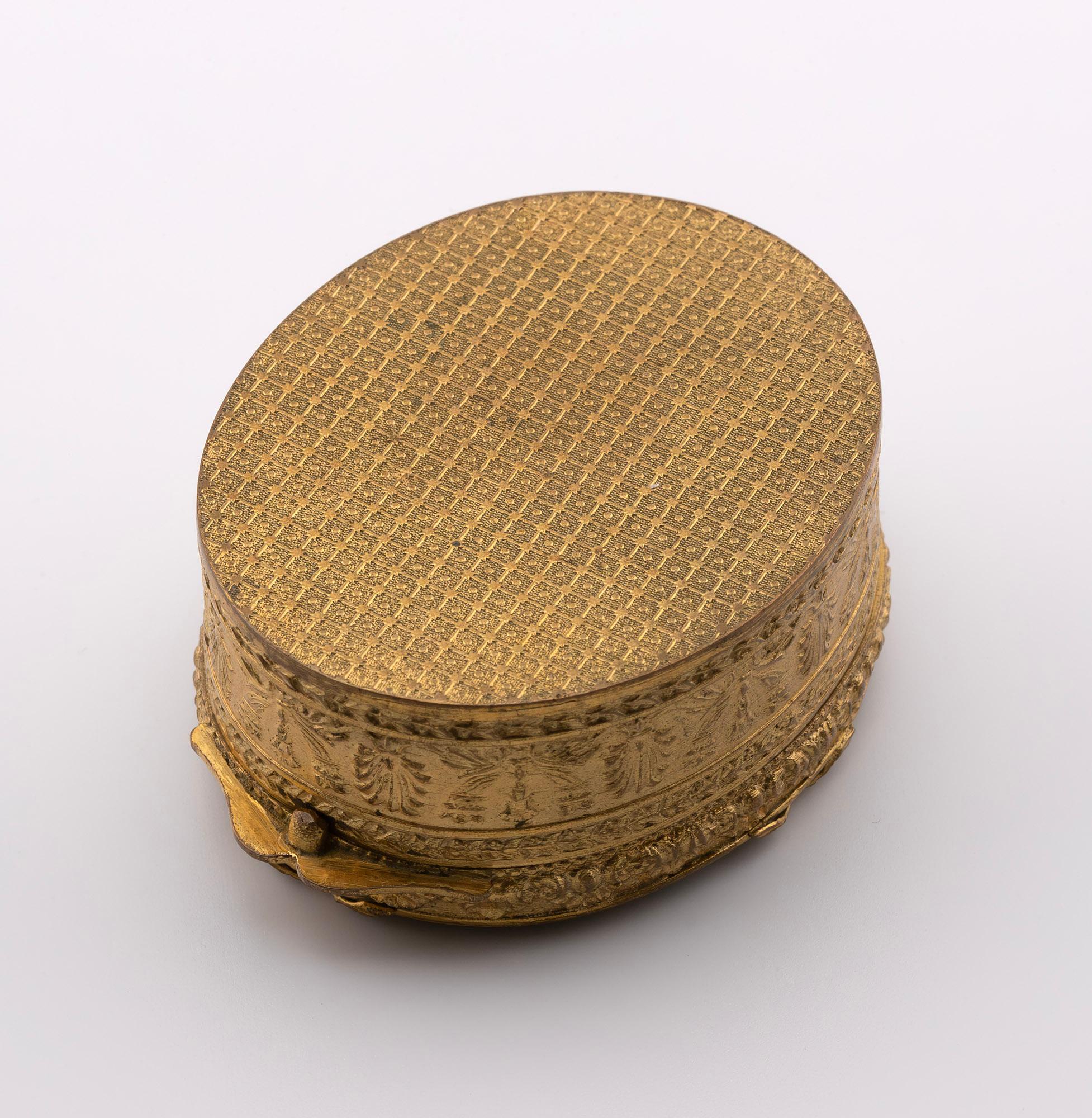 Austrian Royal Vienna Porcelain Miniature Gilt Bronze Portrait Box by Franz Wagner For Sale