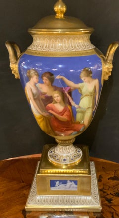 Royal Vienna porcelain vase /urn with classical figures 19 h century