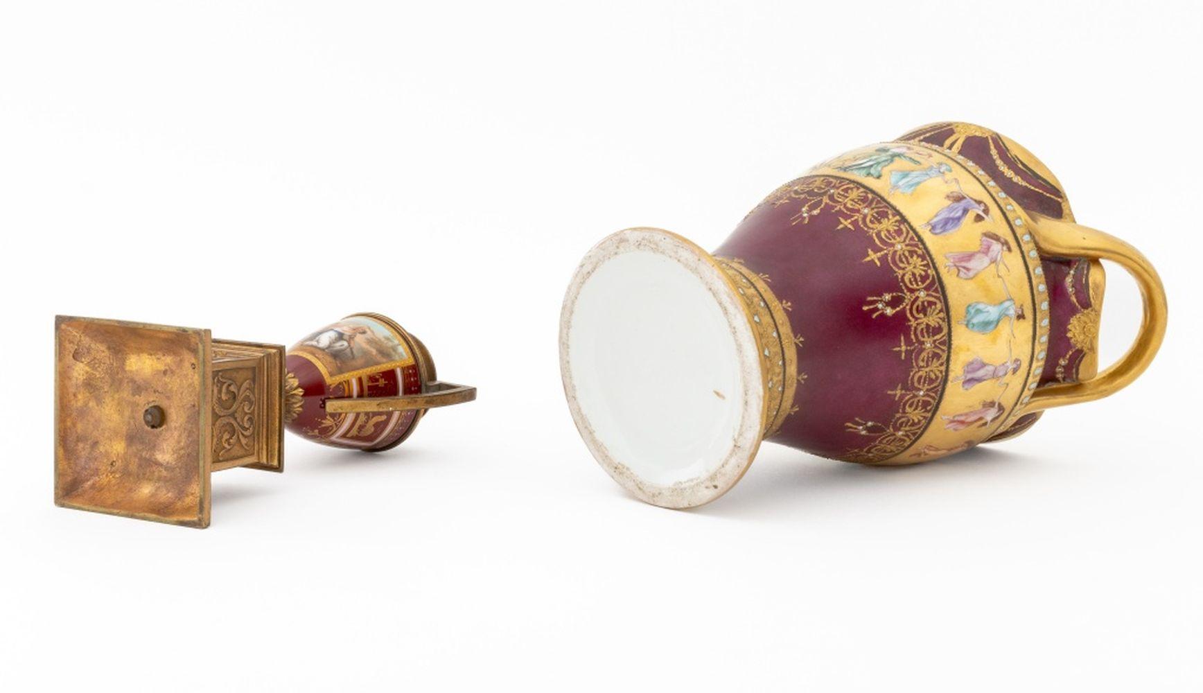 Royal Vienna Porcelain Vases, 2 For Sale 2