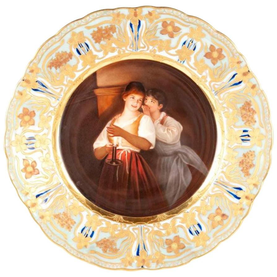 Royal Vienna Portrait Plate by Wagner 'C'